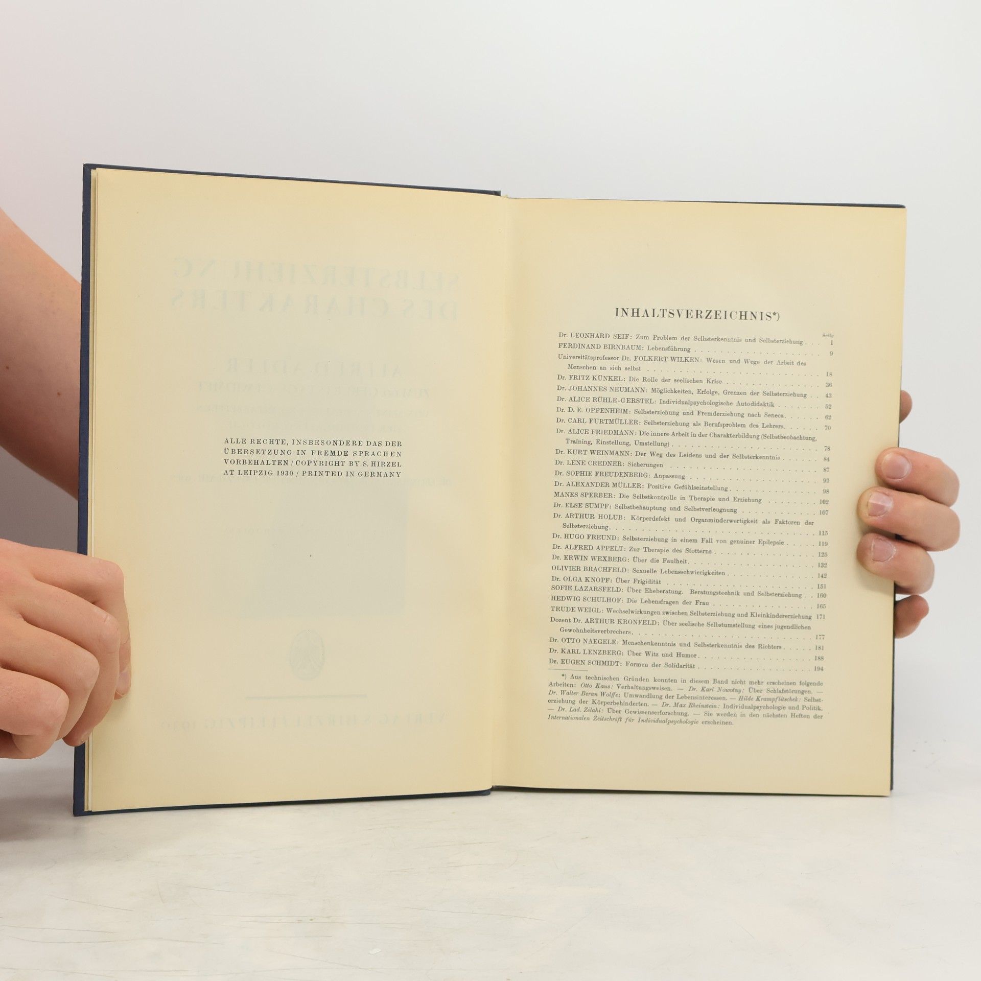 Alfred Adler Selbsterziehung des Charakters