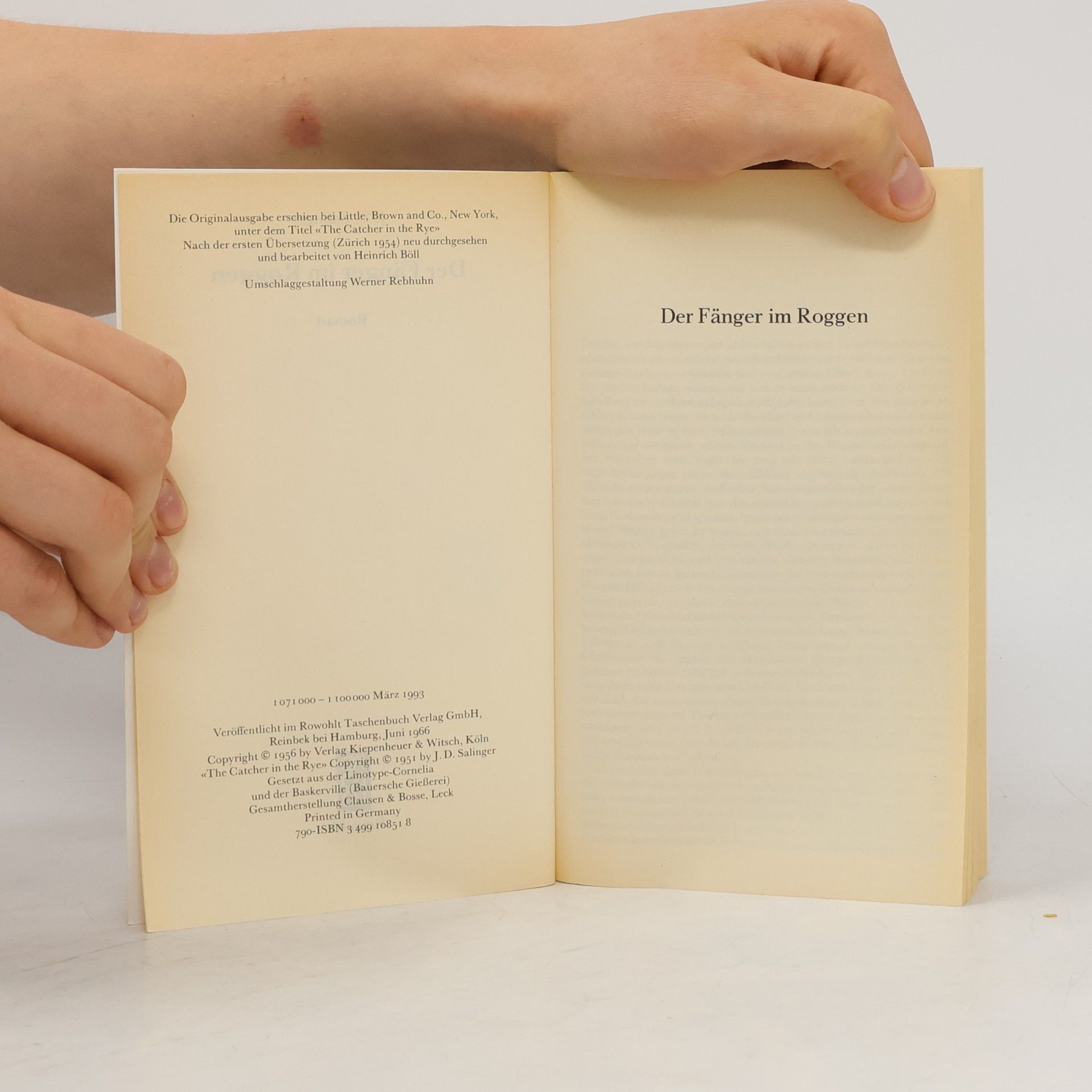 J. D. Salinger Der Fänger im Roggen