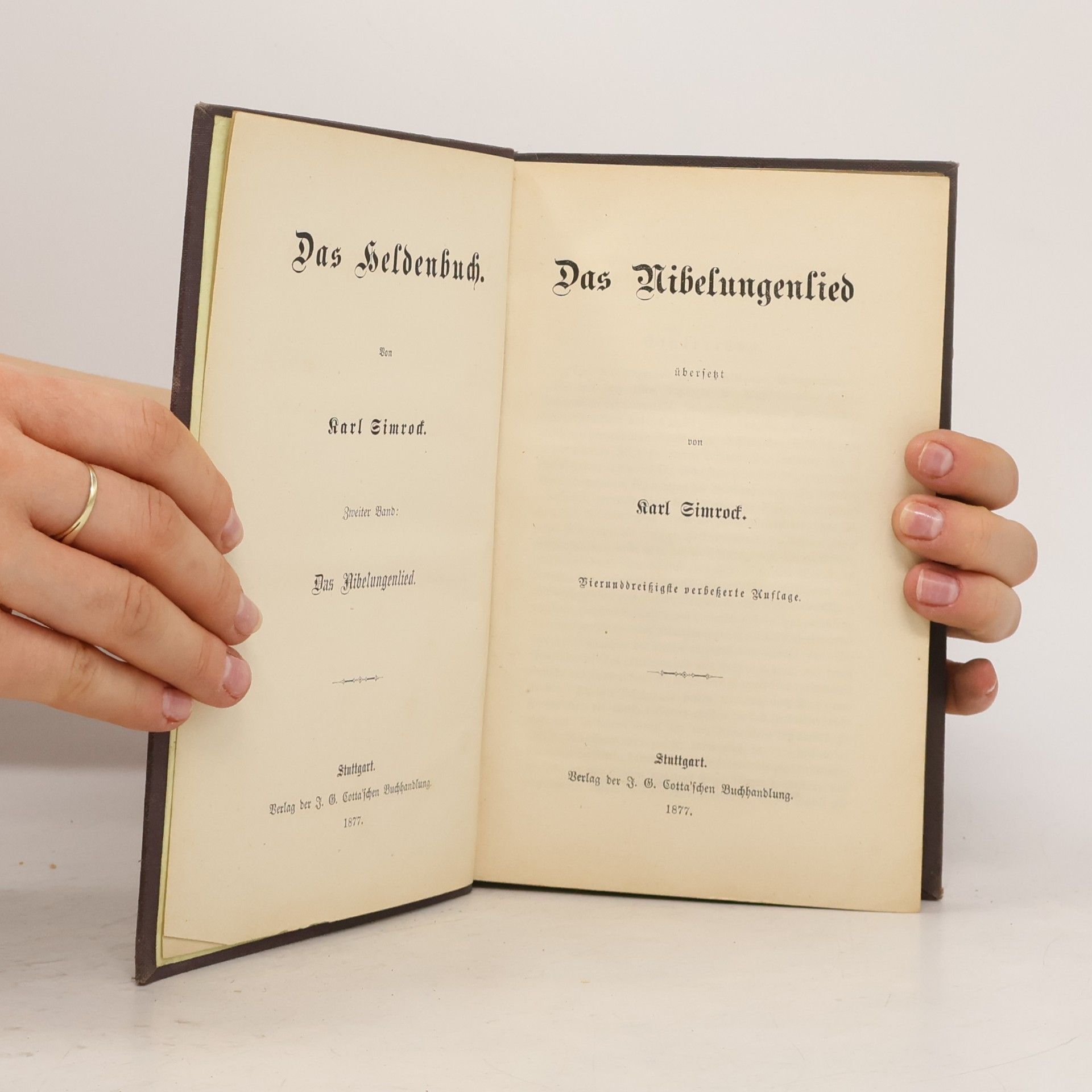 Karl Joseph Simrock Das Nibelungenlied