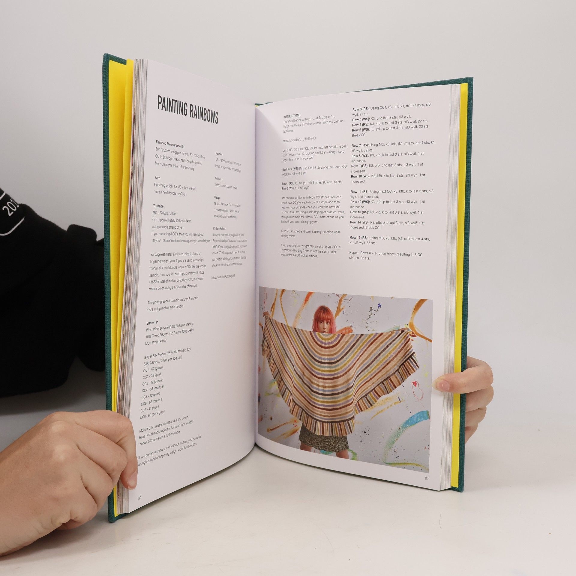 Stephen West Painting Shawls : 13 knitting patterns to paint with yarn