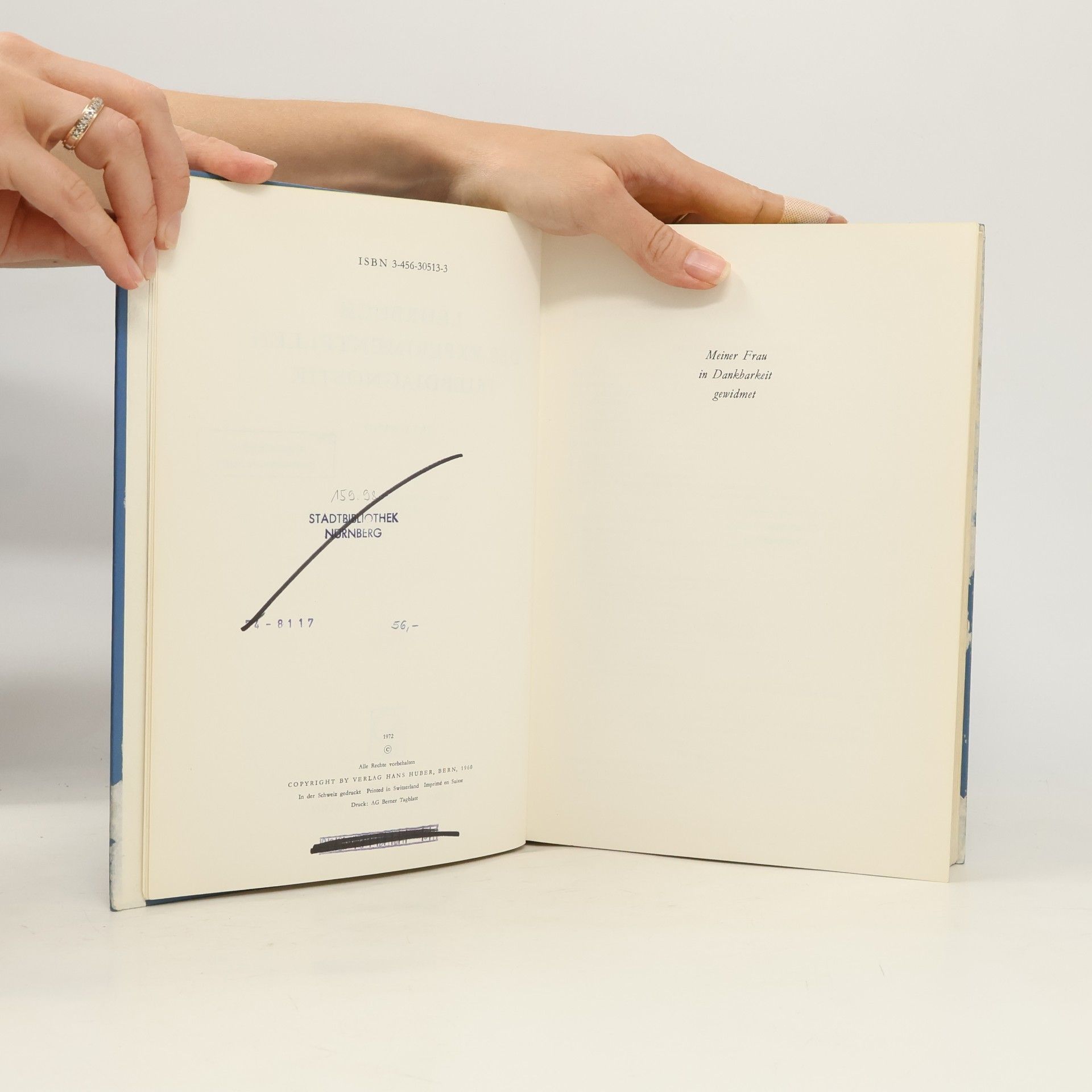 Leopold Szondi Lehrbuch der experimentellen Triebdiagnostik