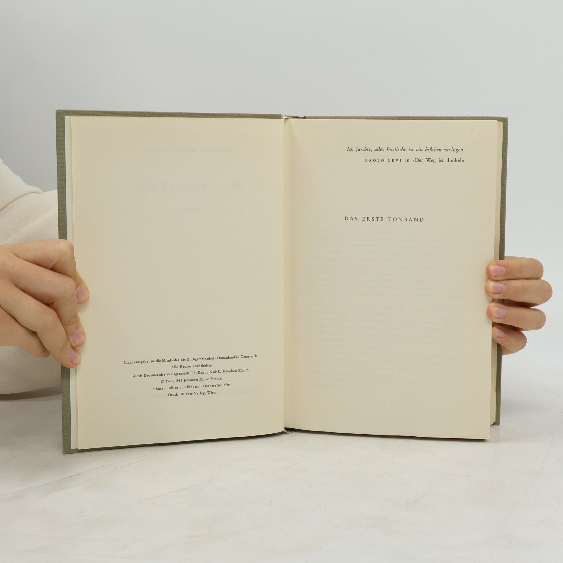 Johannes Mario Simmel Bis zur bitteren neige