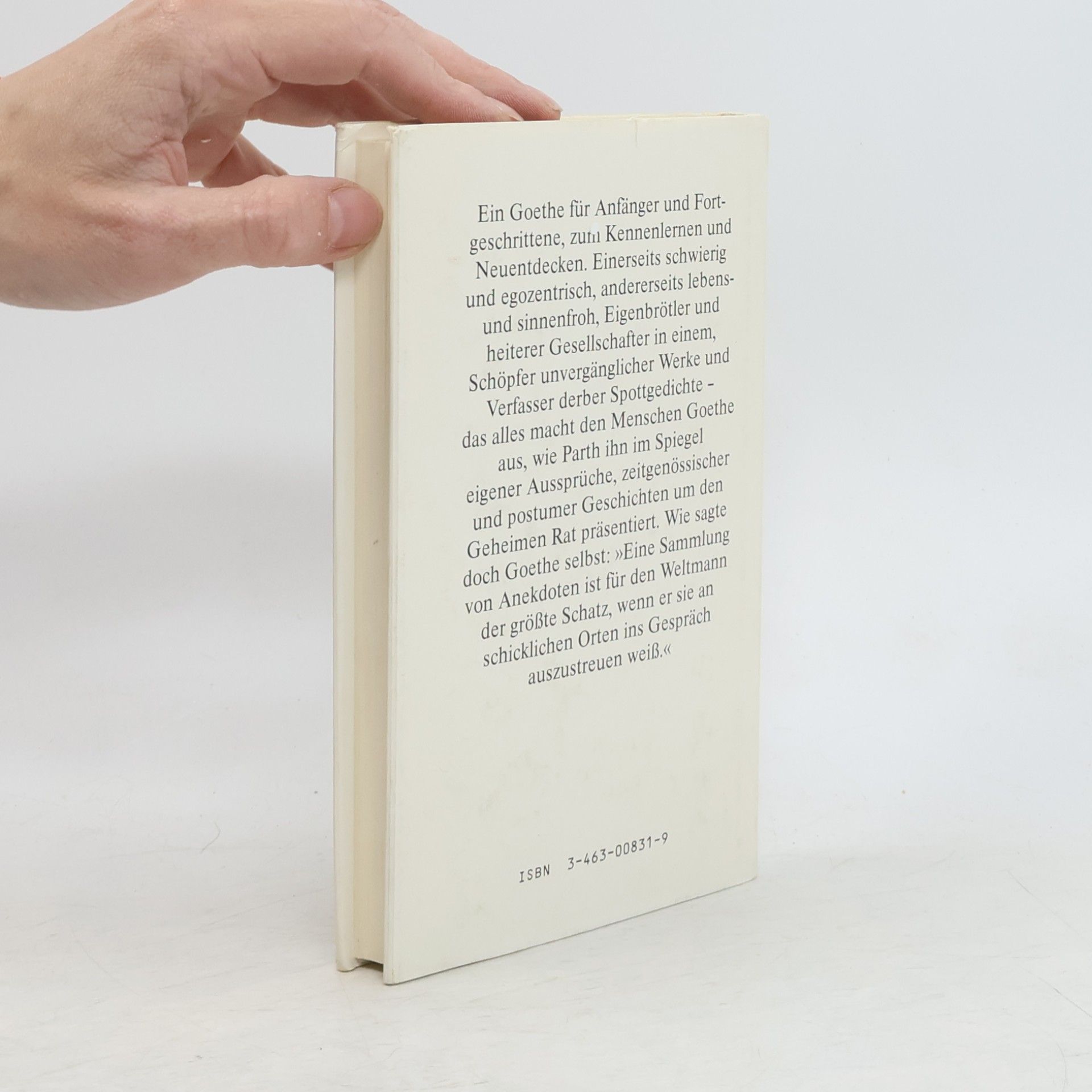 Wolfgang W. Parth Geschichten vom Herrn Goethe