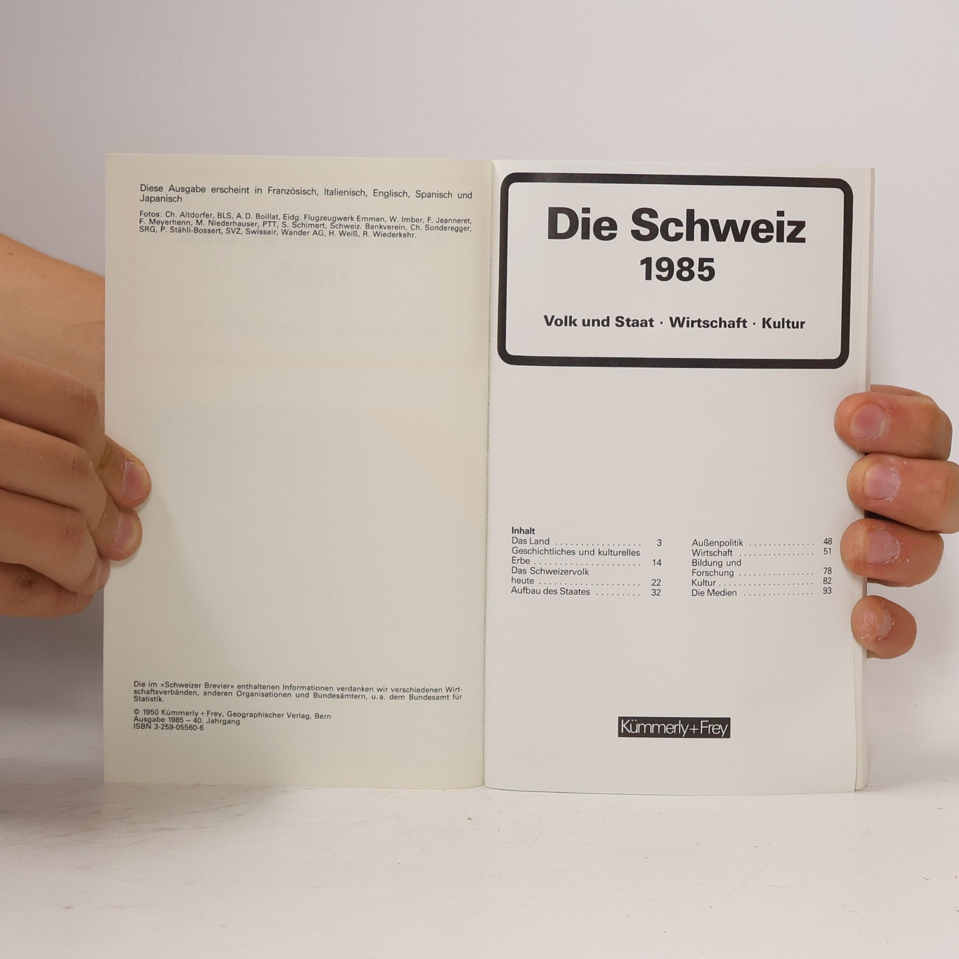 Autorenkollektiv Die Schweiz 1985