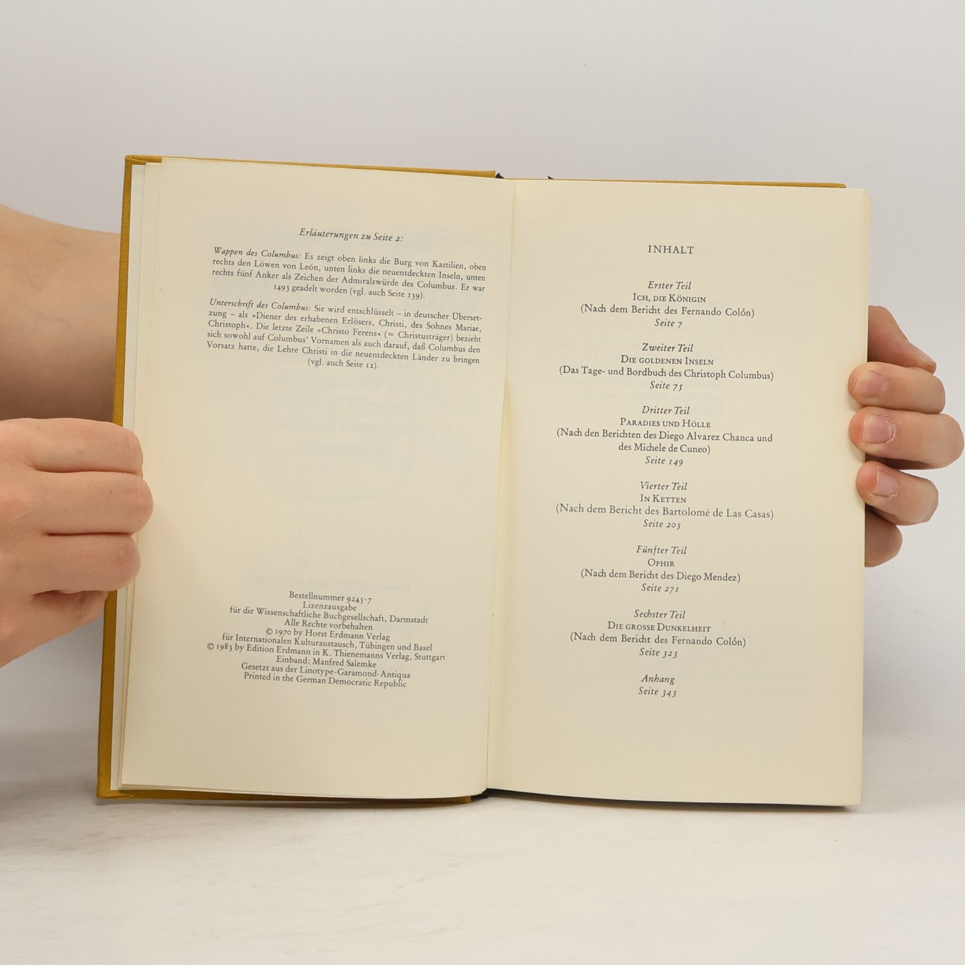 Christoph Columbus Das Bordbuch 1492