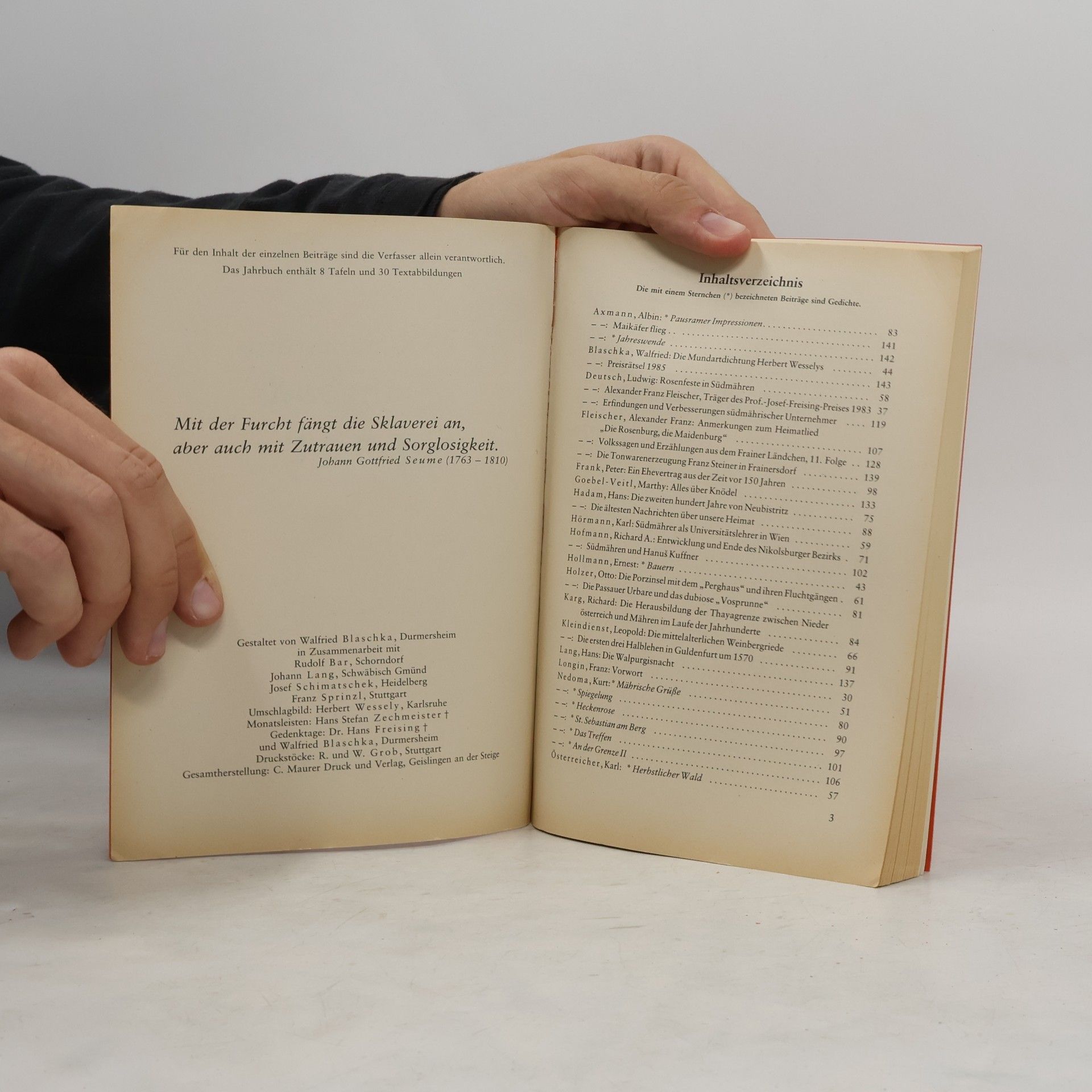 Autorenkollektiv Südmährisches Jahrbuch 1984