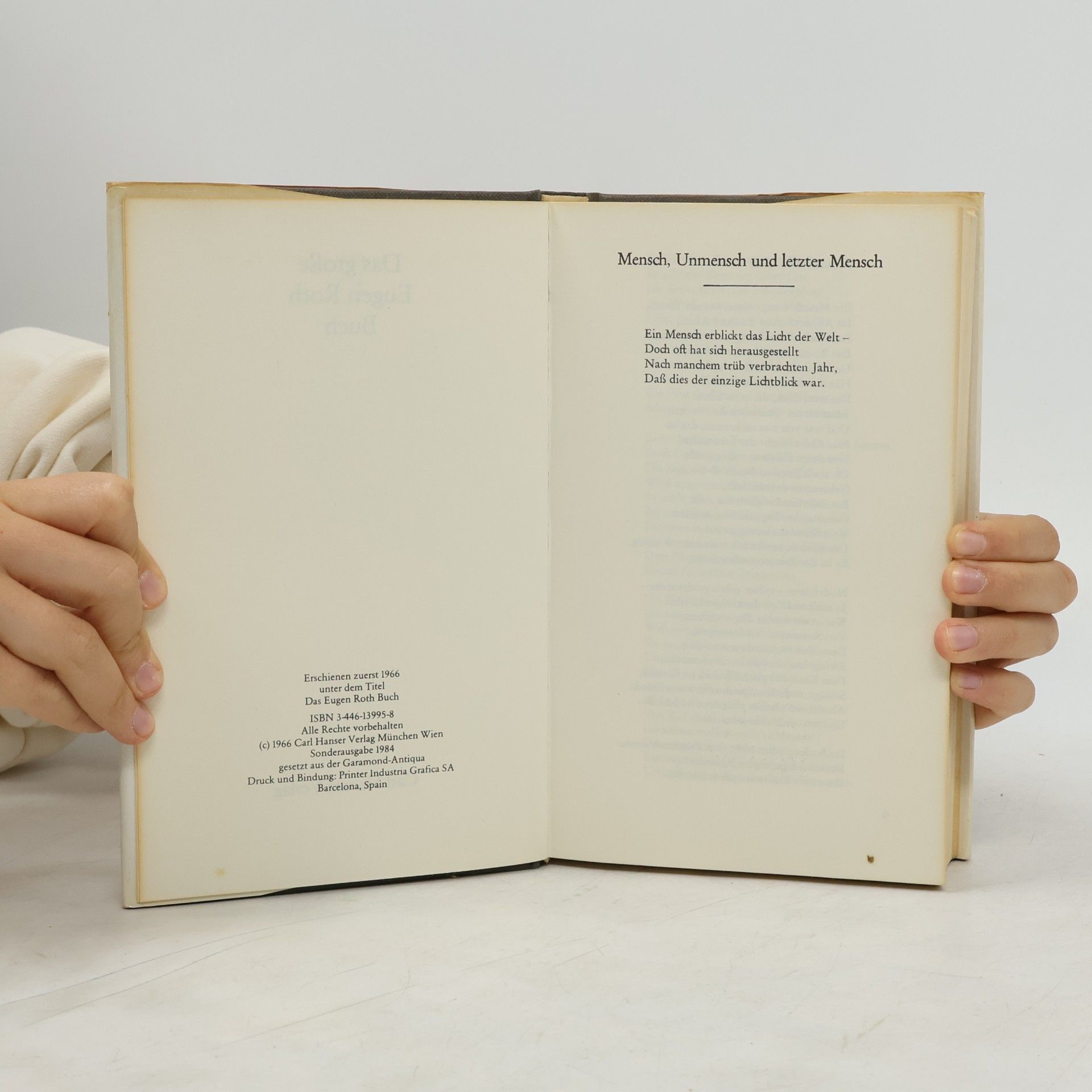 Eugen Roth Das grosse Eugen Roth Buch