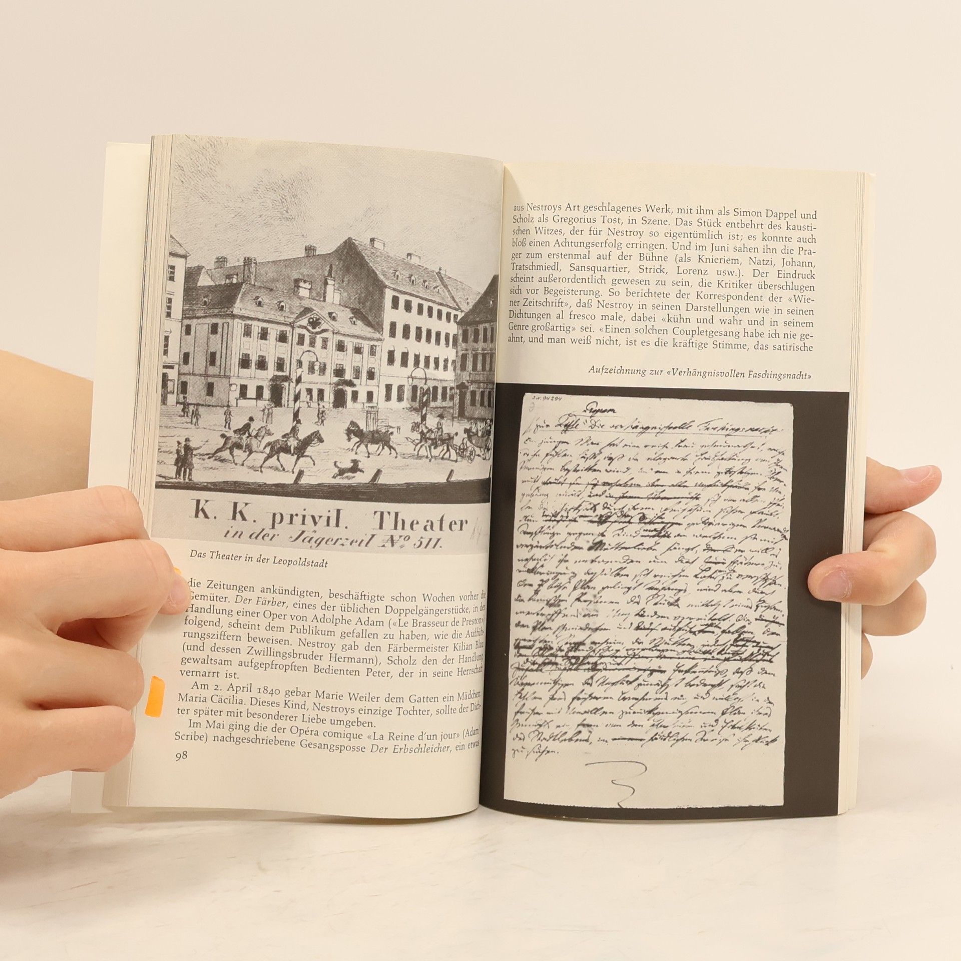 Otto Basil Johann Nestroy in Selbstzeugnissen und Bilddokumenten