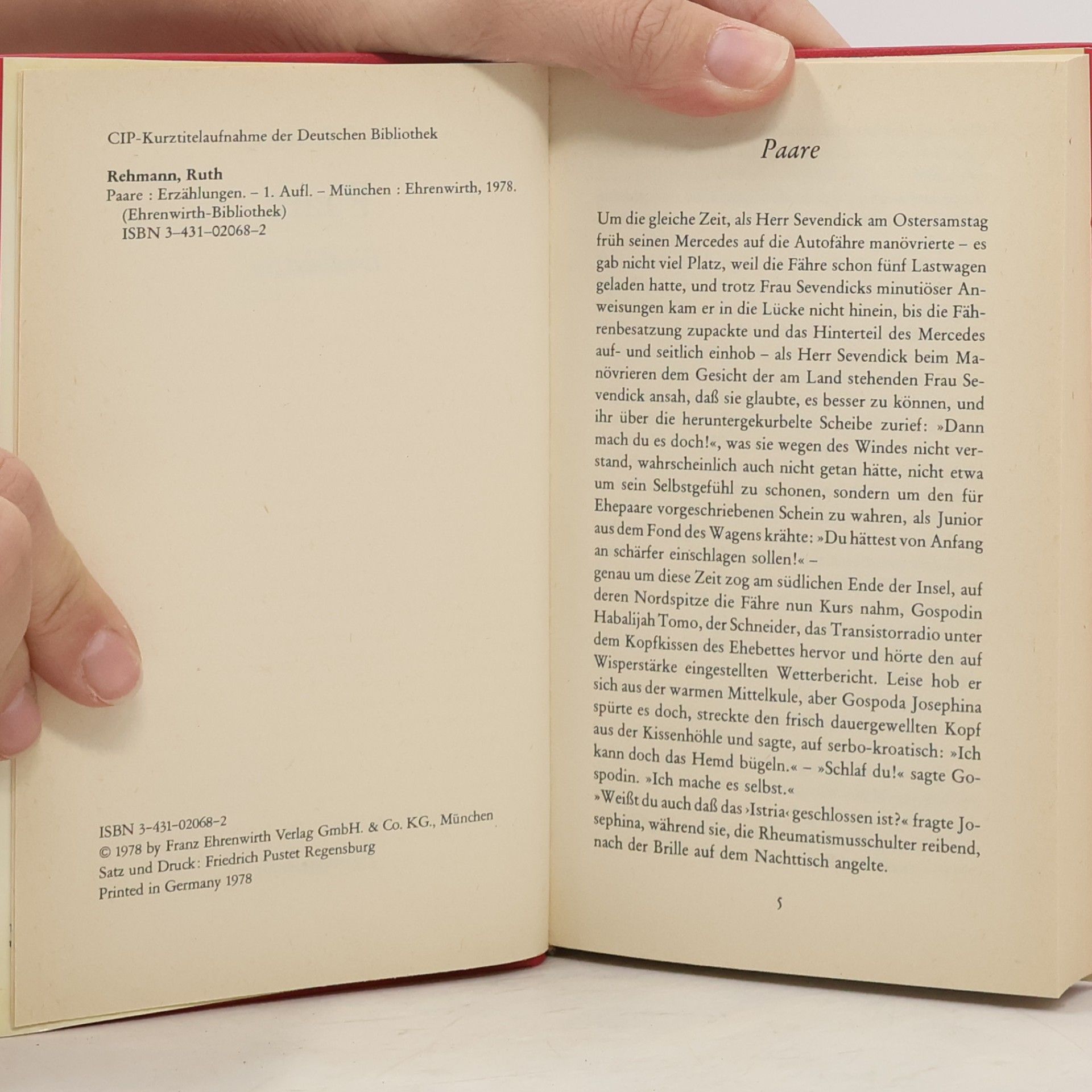 Ruth Rehmann Ehrenwirth-Bibliothek: Paare
