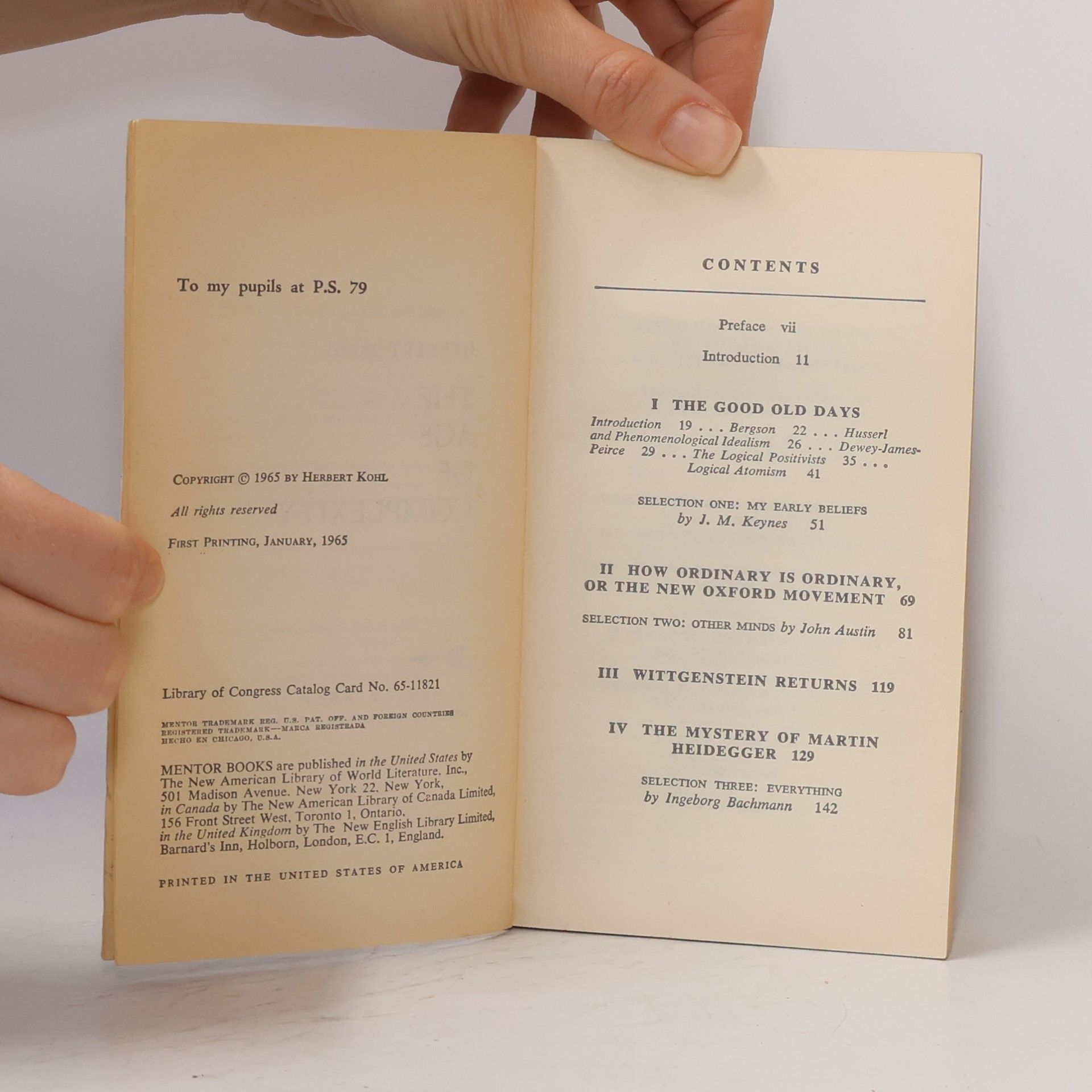 Herbert R. Kohl The Age of Complexity
