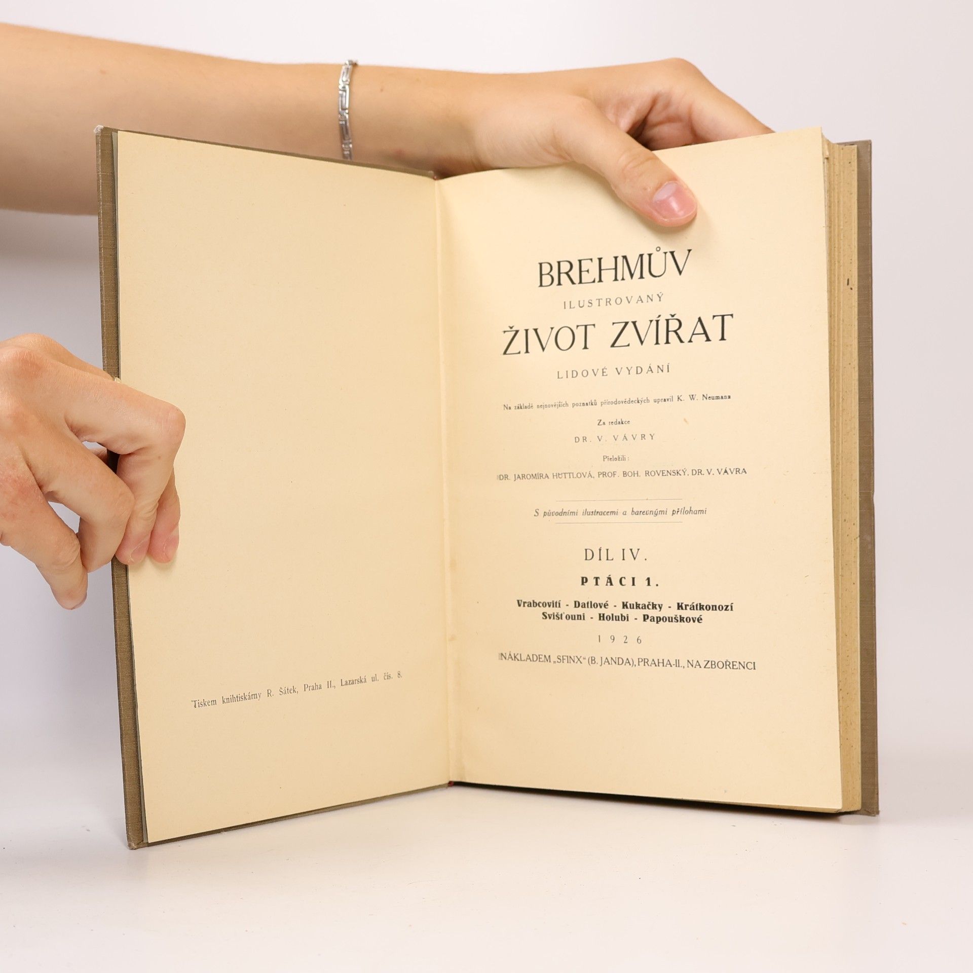 Alfred Edmund Brehm Brehmův ilustrovaný život zvířat IV. Ptáci 1.