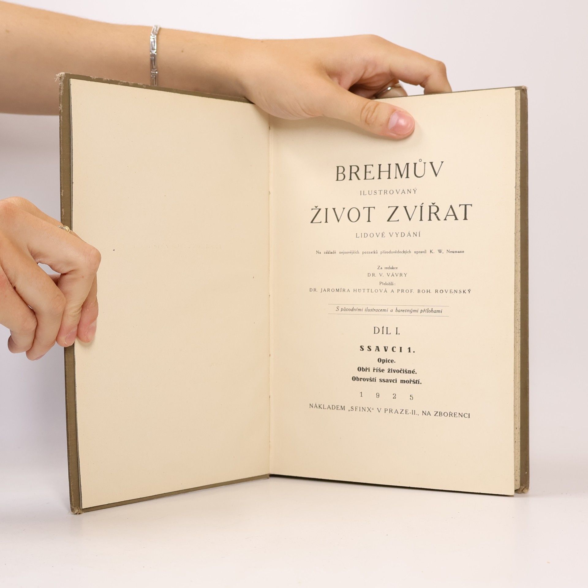 Alfred Edmund Brehm Brehmův ilustrovaný život zvířat. Díl I. Ssavci 1
