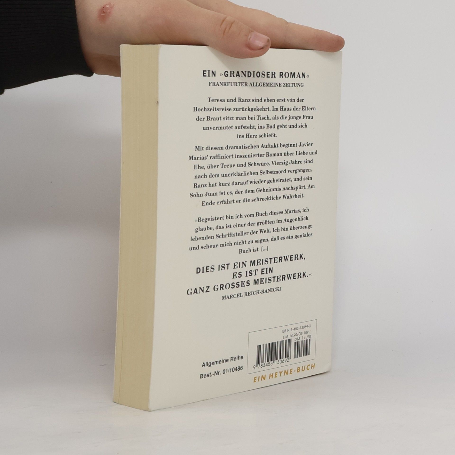 Javier Marías Mein Herz so Weiss