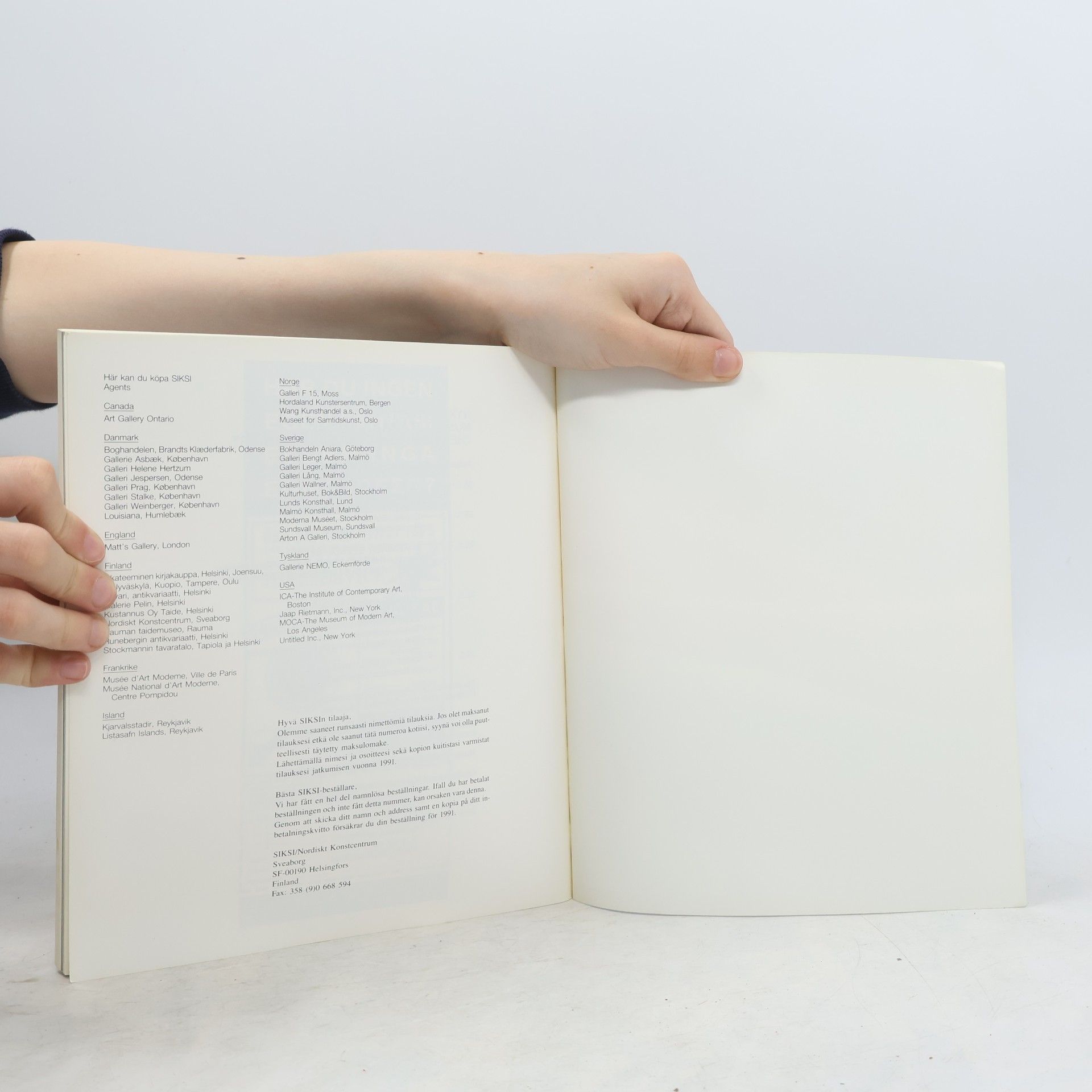 Various authors Siksi. 1/91 Nordic Art Review