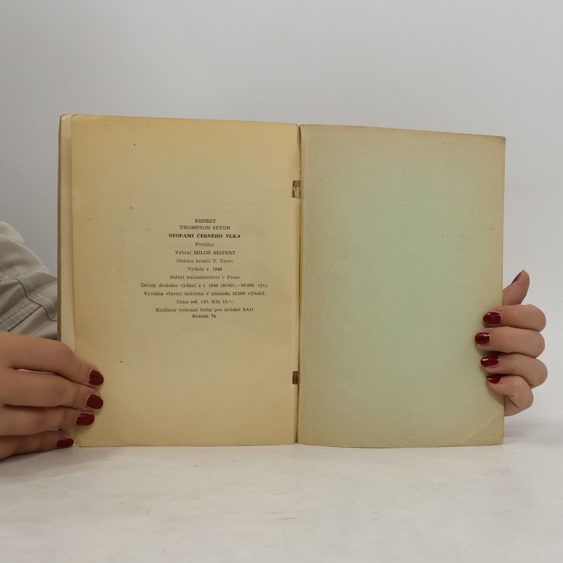 Ernest Thompson Seton Stopami Černého Vlka