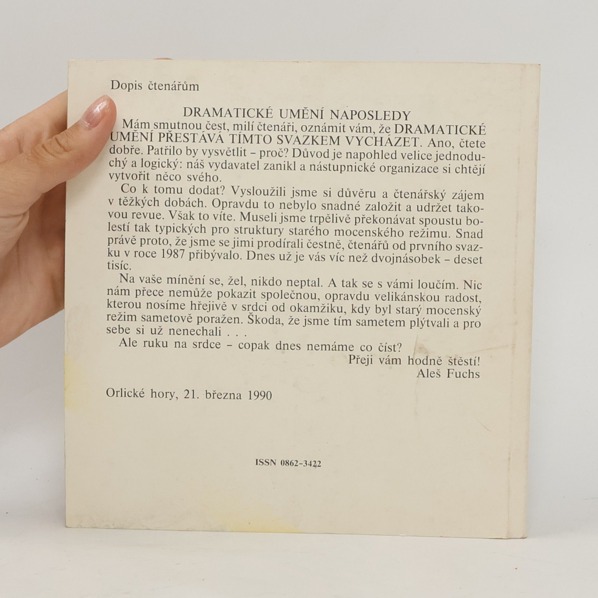Kolektiv autorů Dramatické umění 1/'90