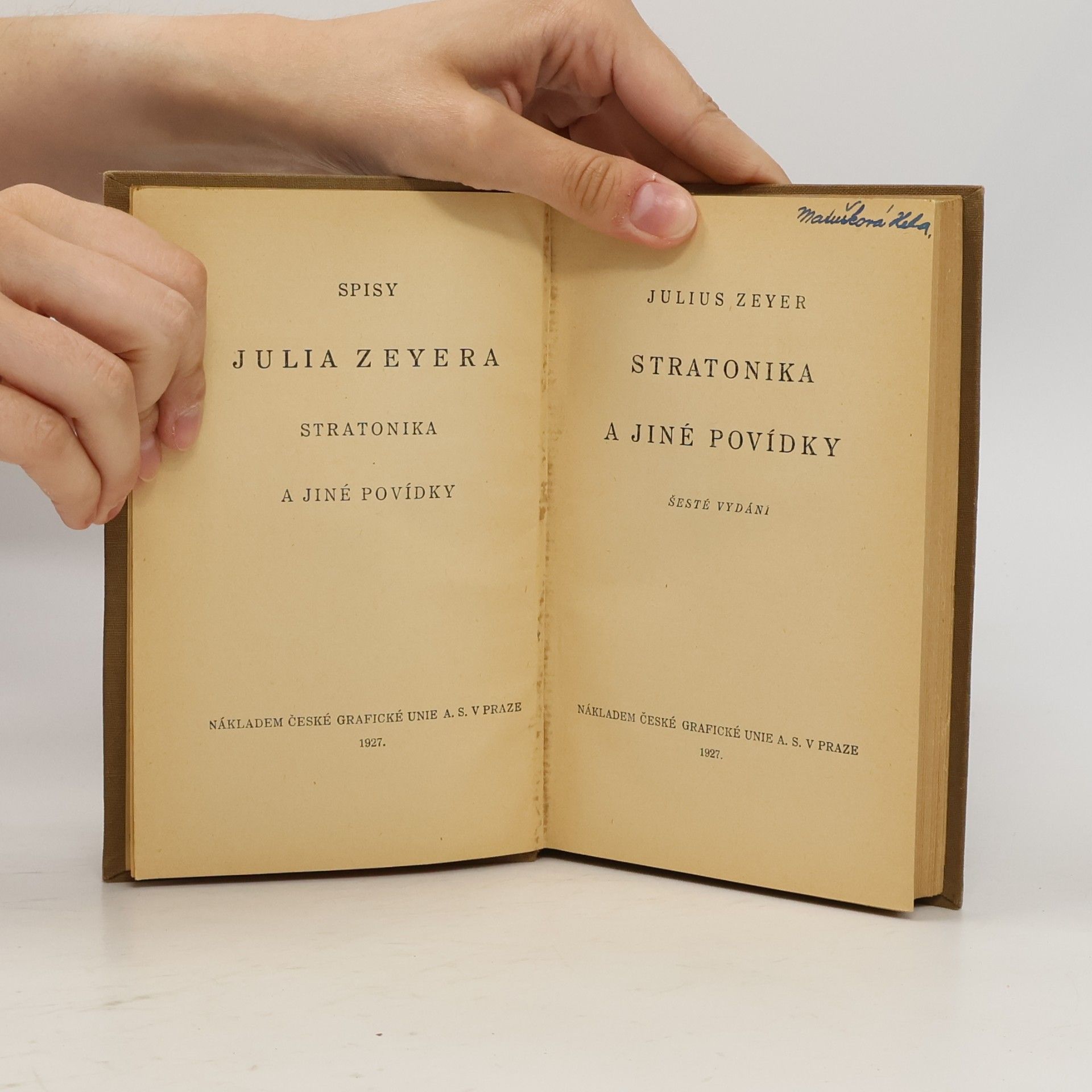 Julius Zeyer Stratonika a jiné povídky