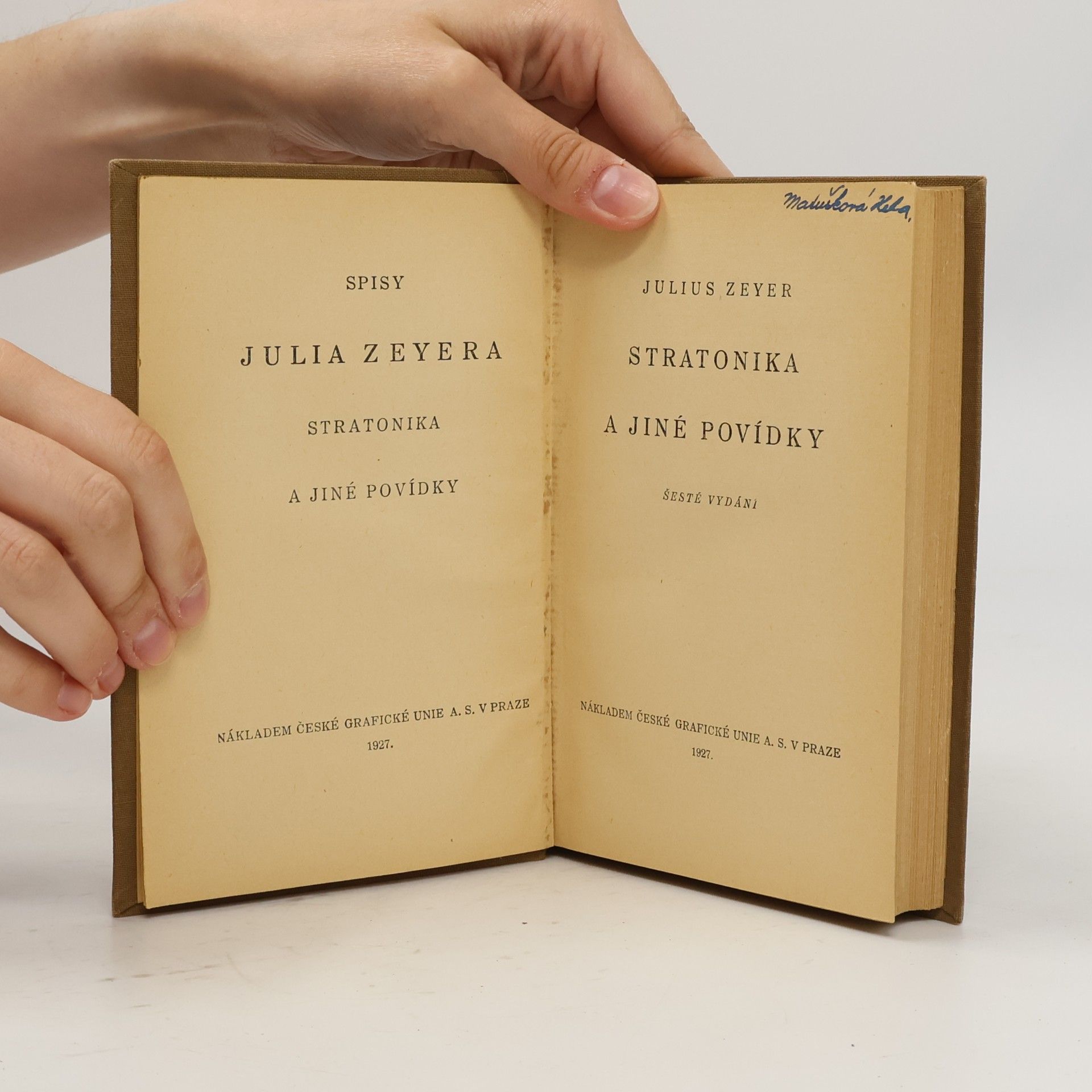 Julius Zeyer Stratonika a jiné povídky