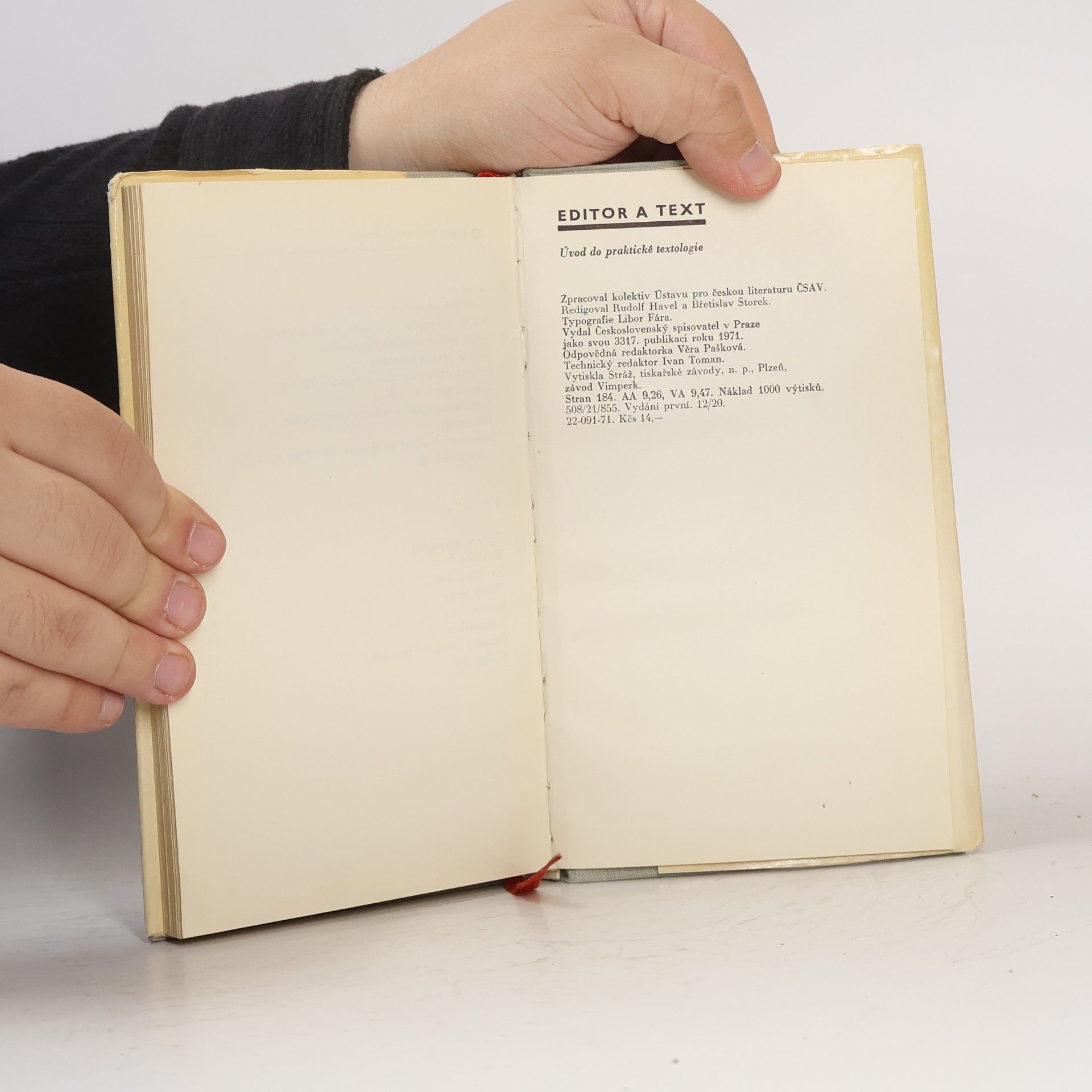 Rudolf Havel Editor a text. Úvod do praktické textologie