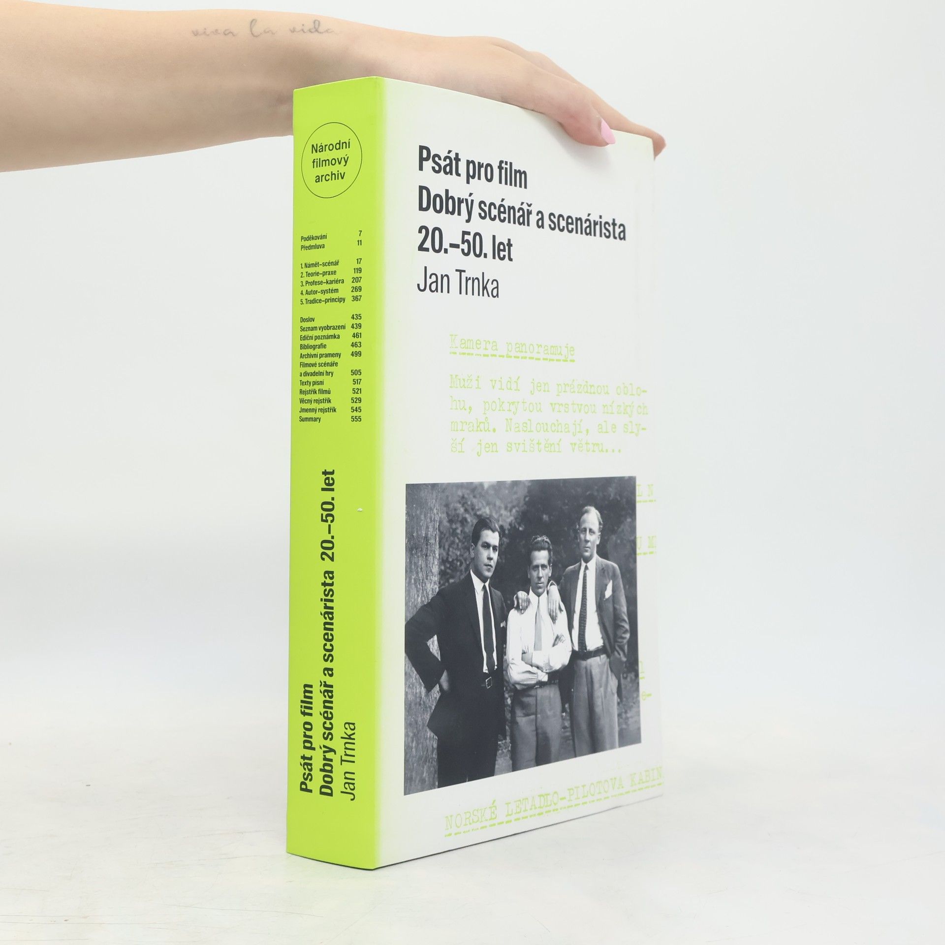 Jan Trnka Psát pro film. Dobrý scénář a scenárista 20.–50. let