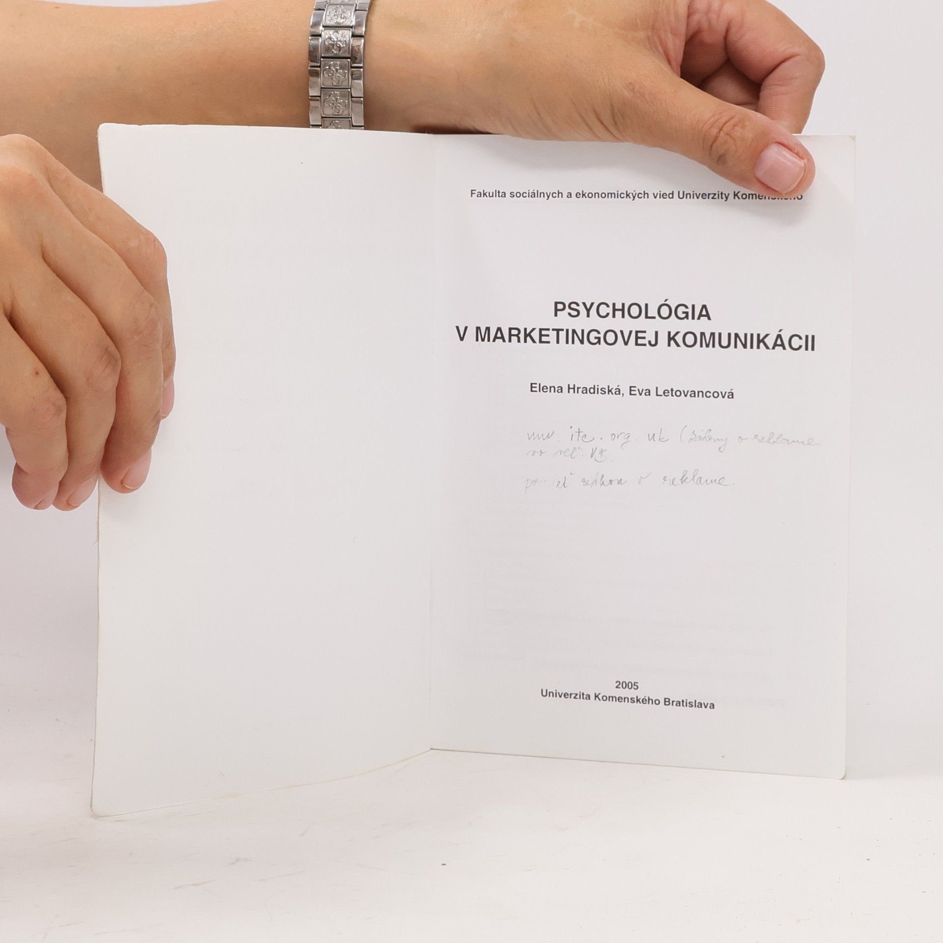 Elena Hradiská Psychológia v marketingovej komunikácii