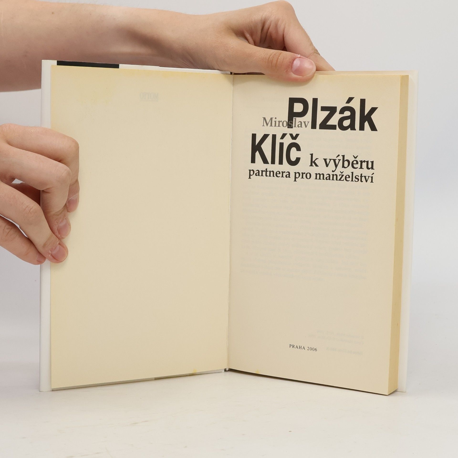 Miroslav Plzák Klíč k výběru partnera pro manželství