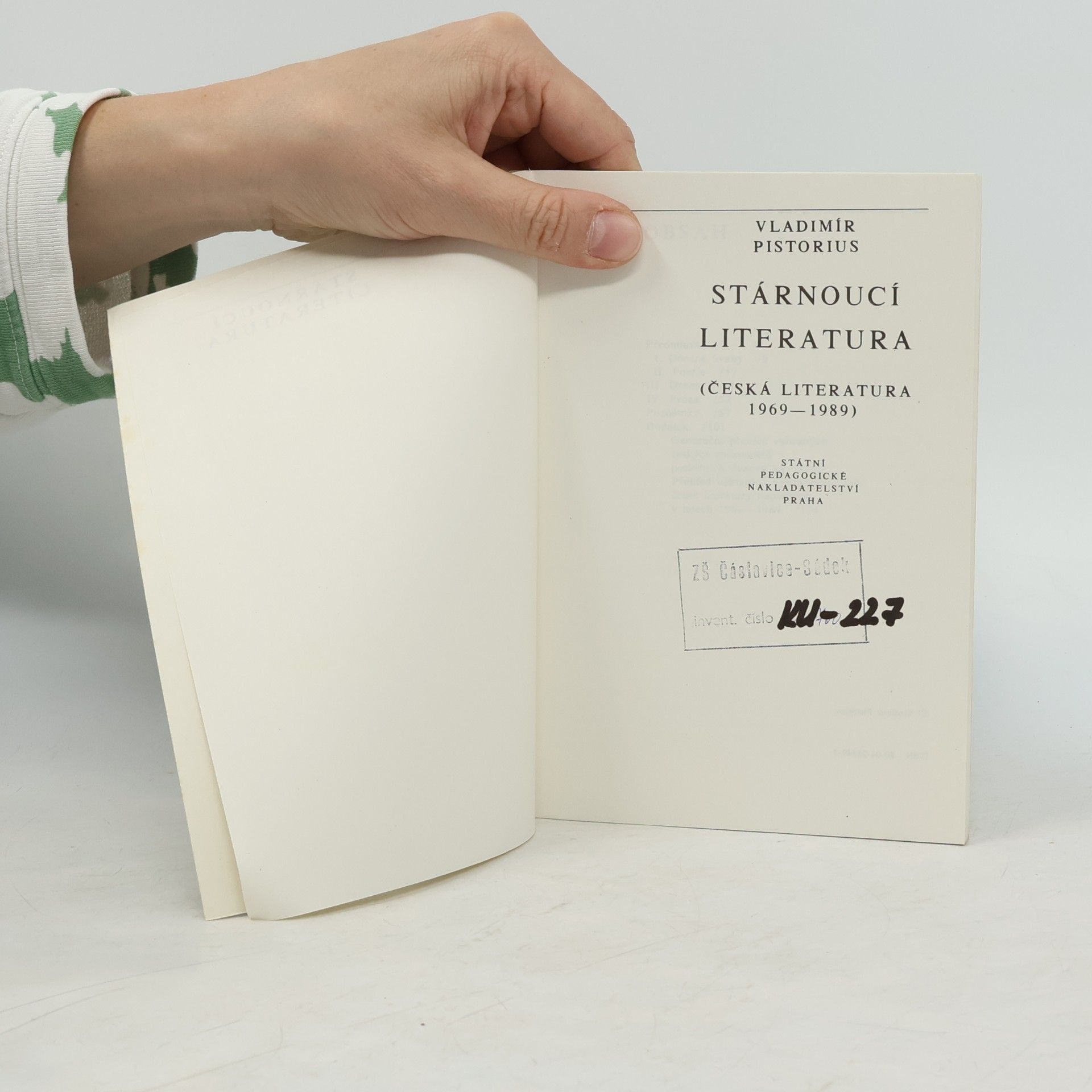 Vladimír Pistorius Stárnoucí literatura: česká literatura 1969-1989