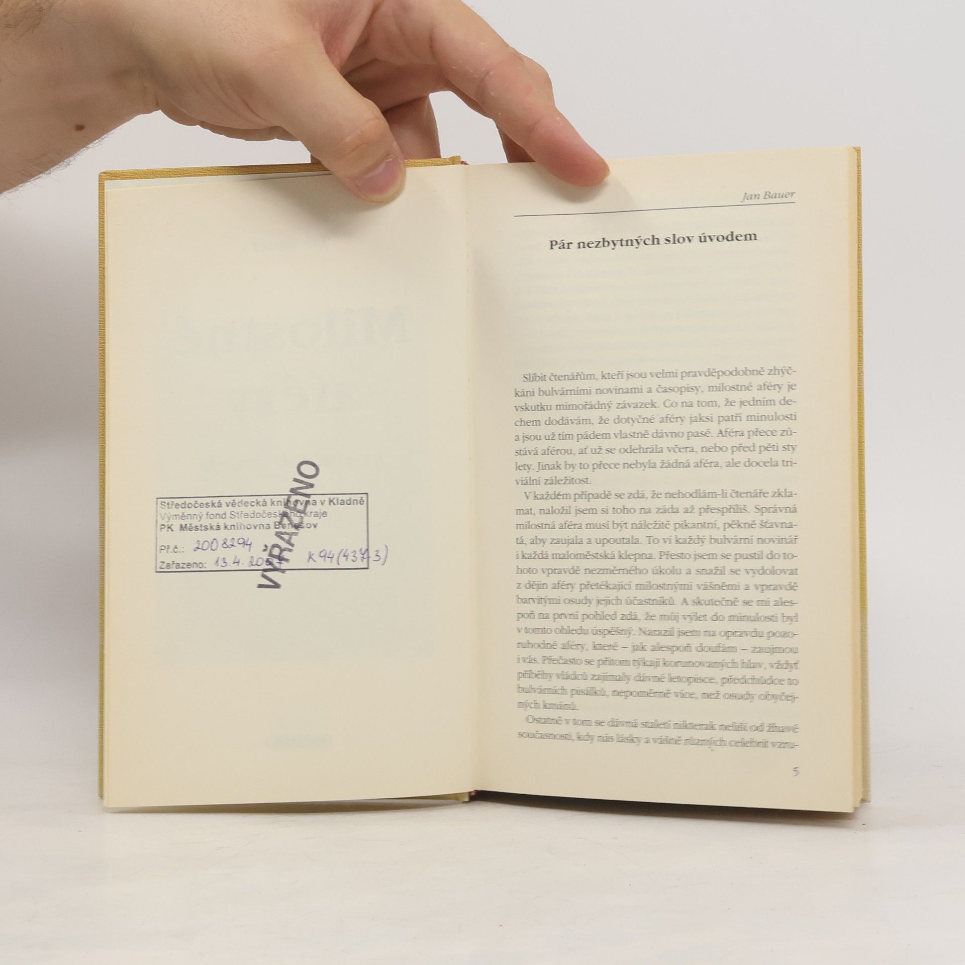 Jan Bauer Milostné aféry minulých staletí