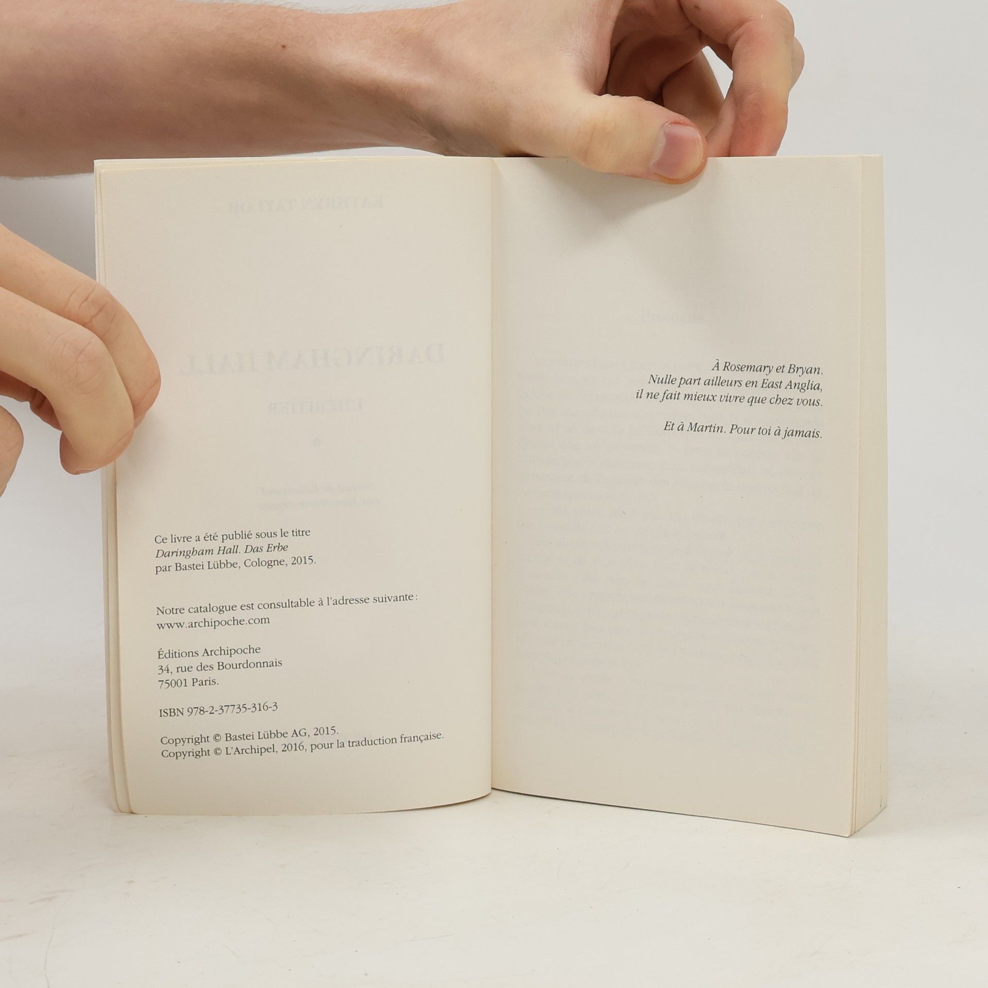 Kathryn Taylor Daringham Hall: L'héritier