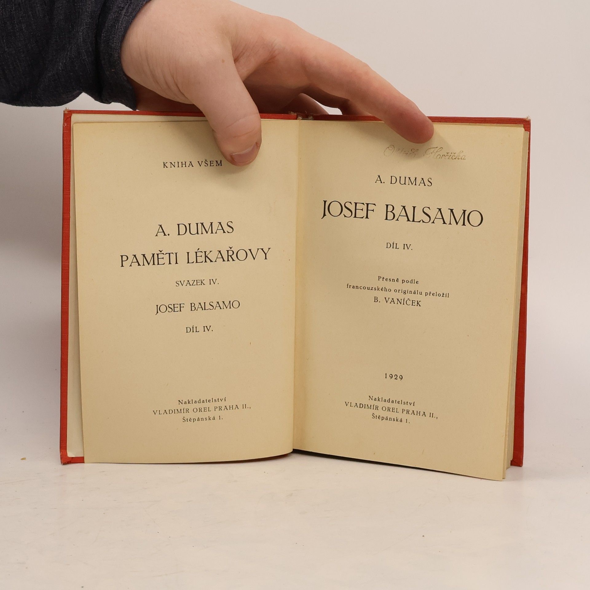 Alexandre Dumas der Ältere Paměti lékařovy IV. Josef Balsamo IV.