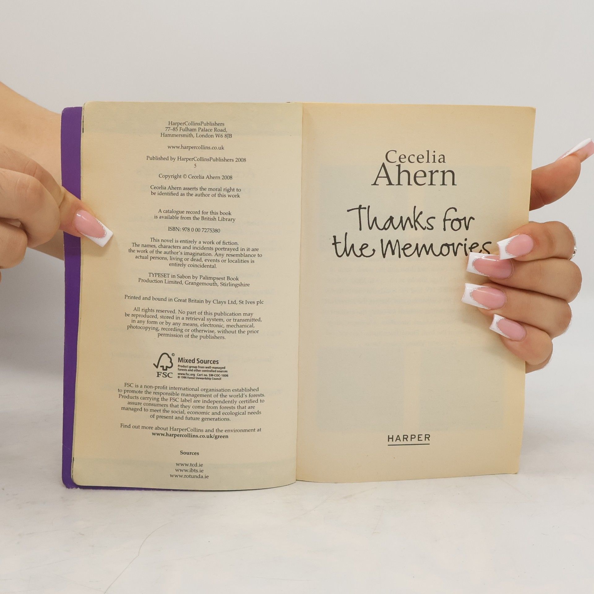 Cecelia Ahern Thanks for the Memories