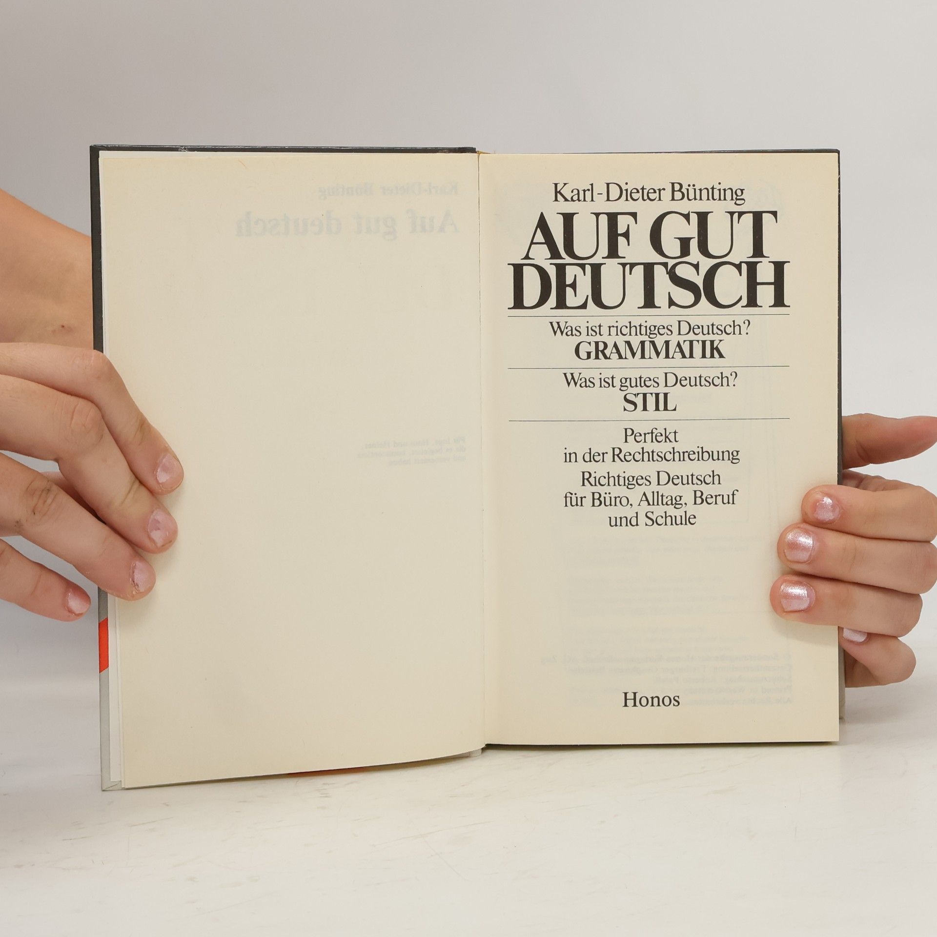 Karl-Dieter Bünting Auf gut Deutsch