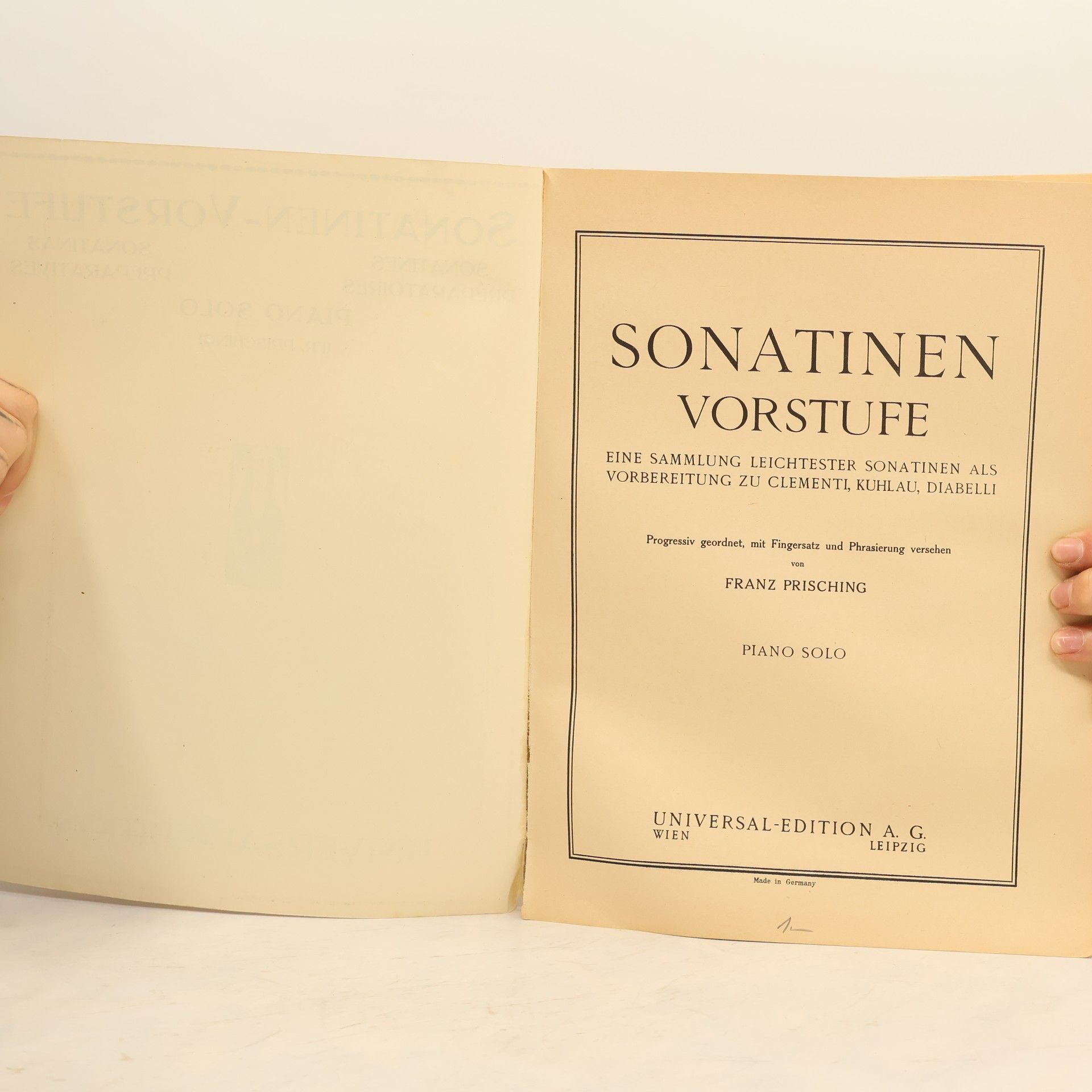 Franz Prisching Sonatinen Vorstufe. Piano Solo
