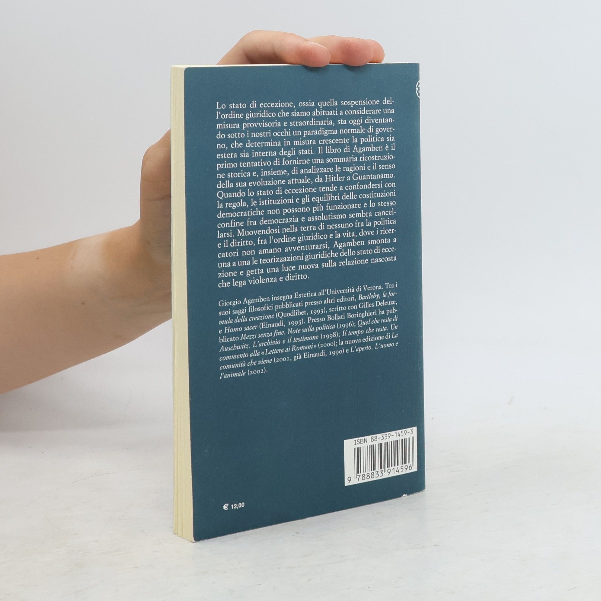 Giorgio Agamben Homo Sacer - 1: Stato di eccezione