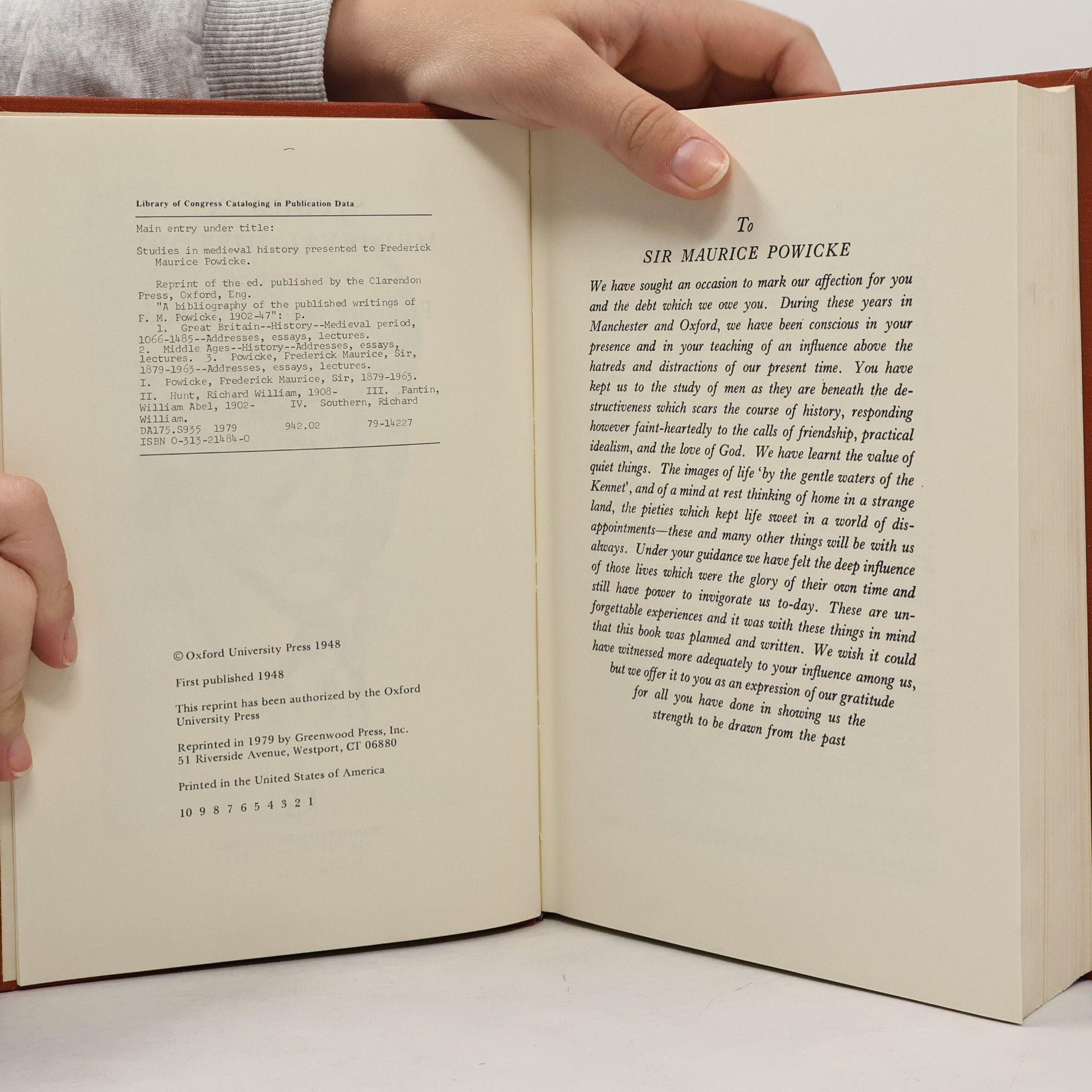 Richard Hunt Studies in Medieval History Presented to Frederick Maurice Powicke