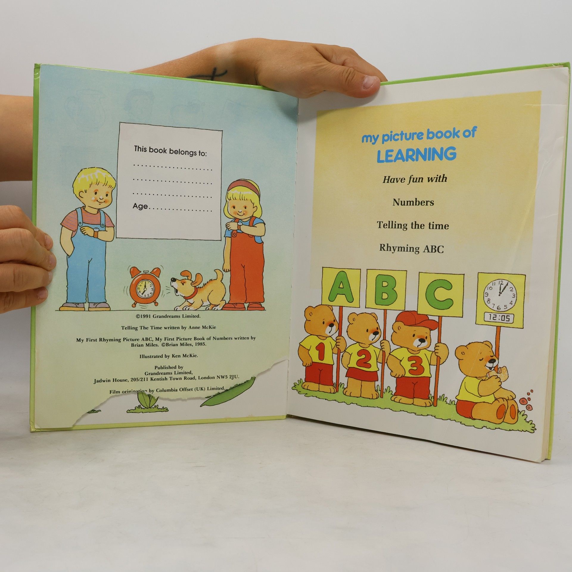 Ann McKie My Picture Book Of Learning. Telling The Time, Numbers And ABC