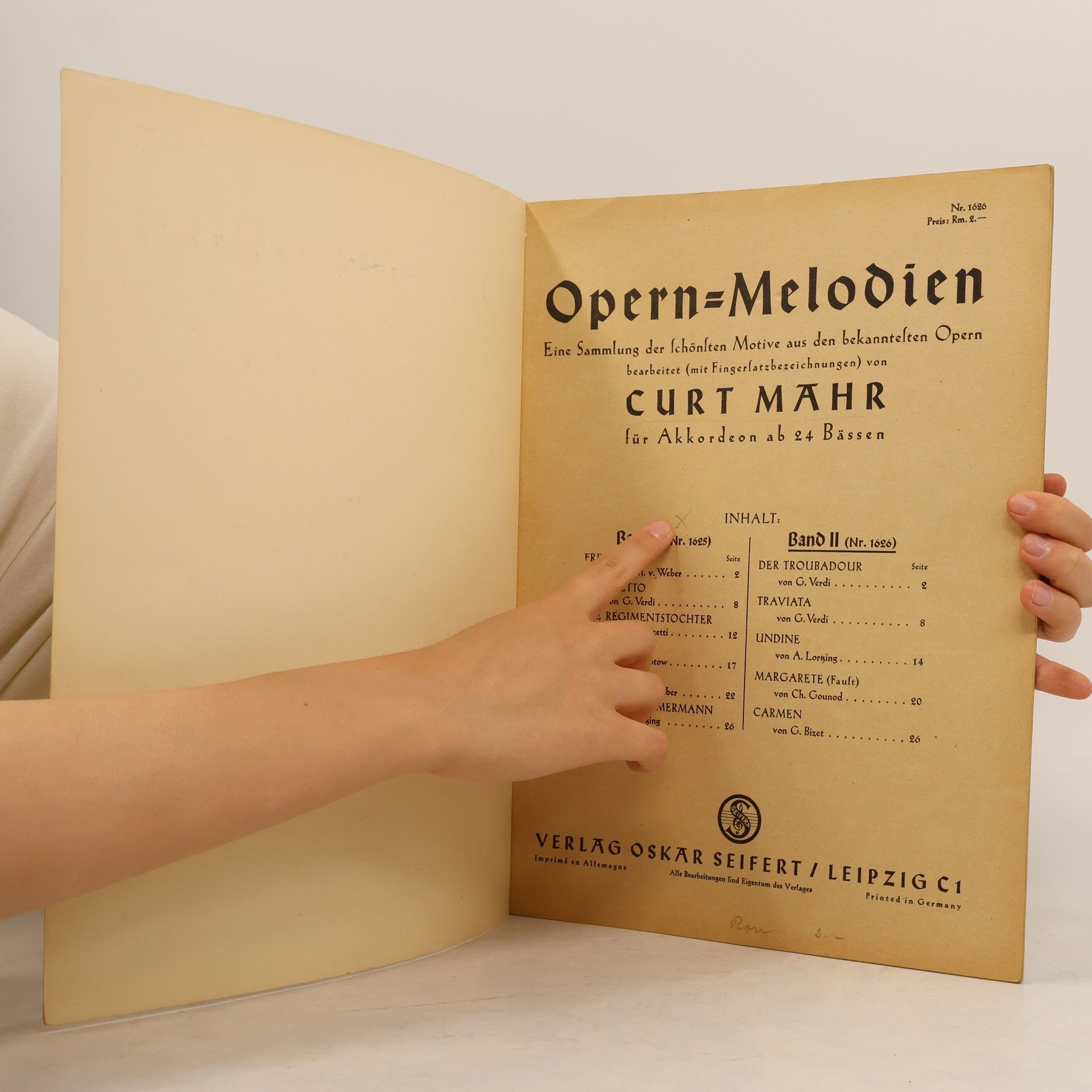 Curt Mahr Opern-Melodien