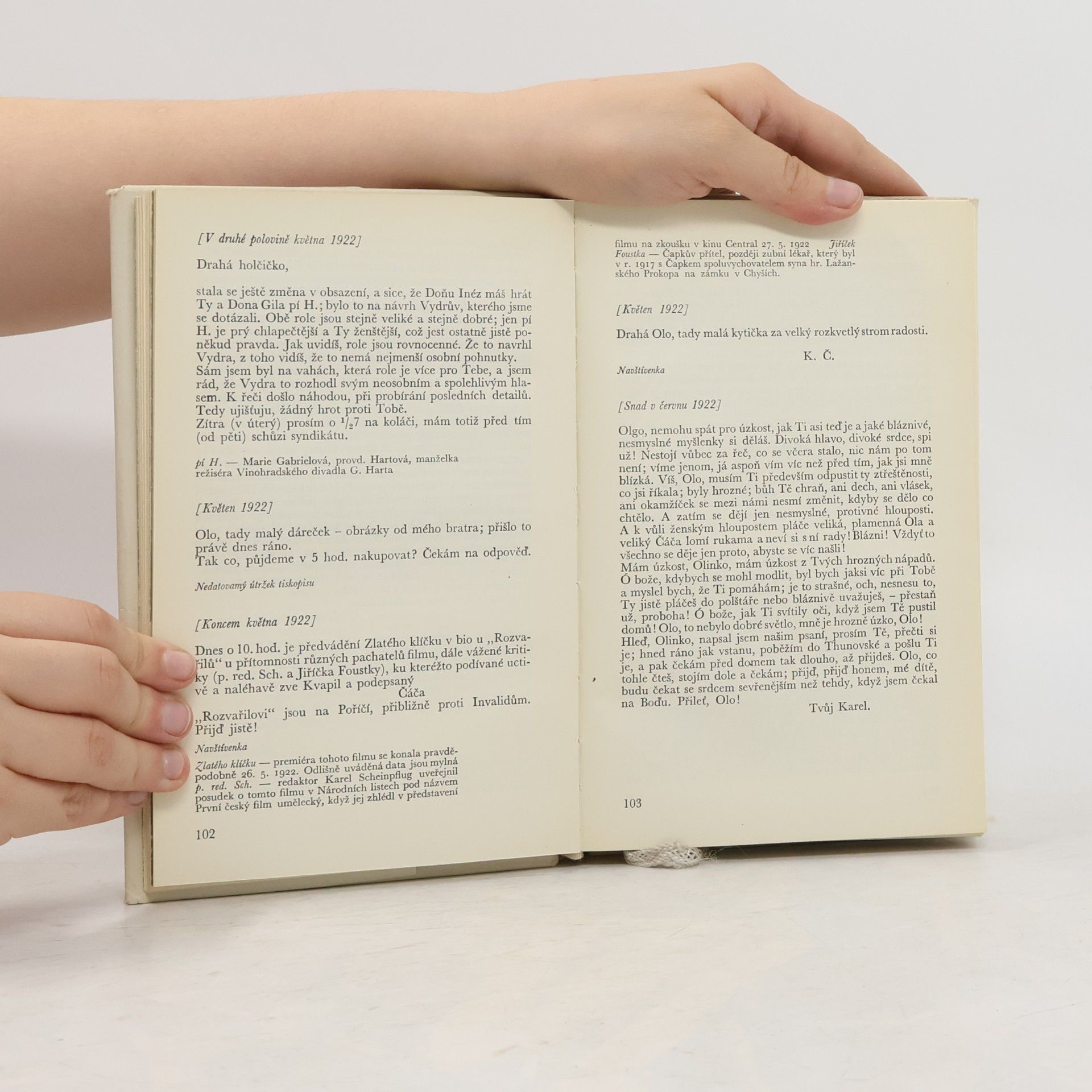 Karel Čapek Listy Olze