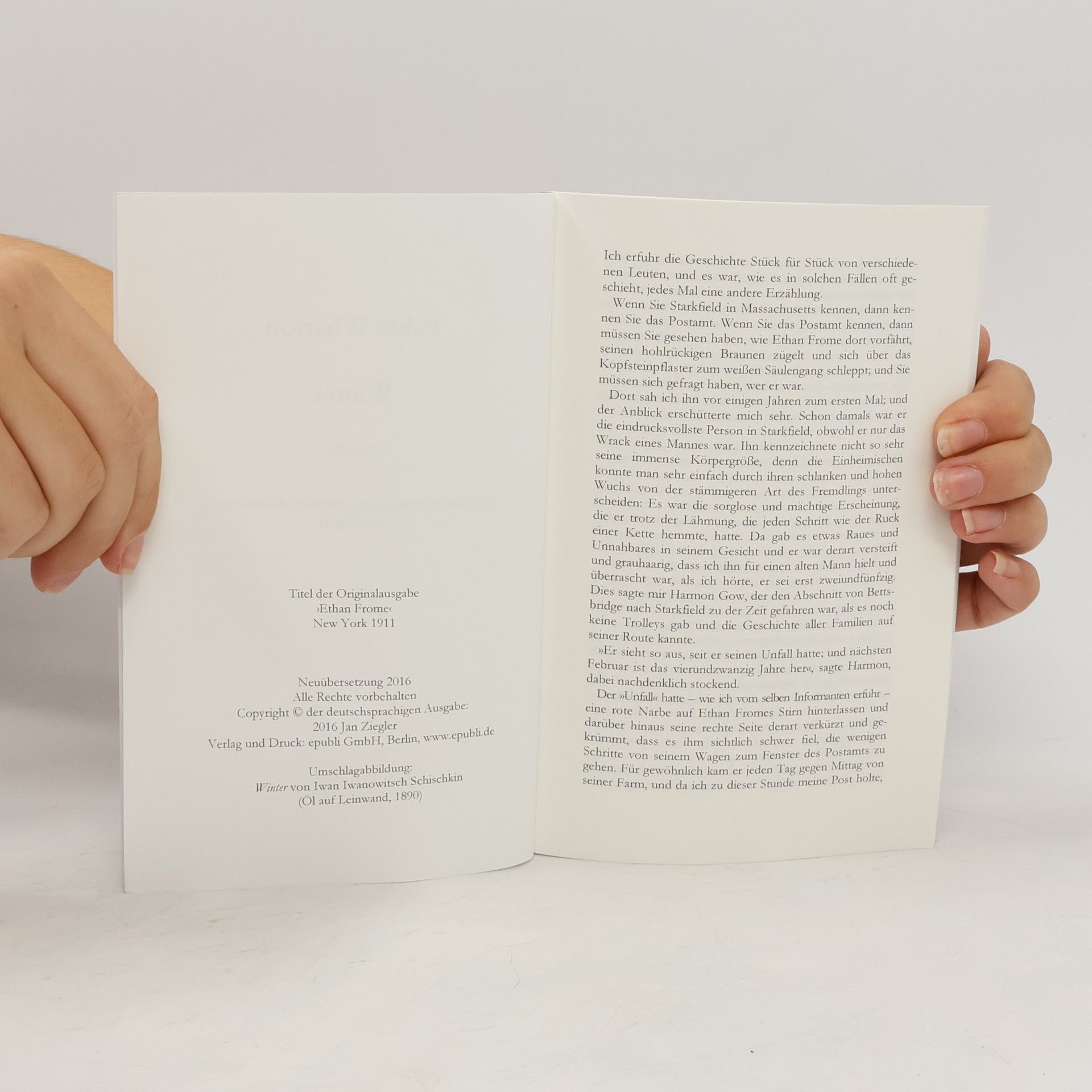 Edith Wharton Winter neu übersetzt von Jan Ziegler