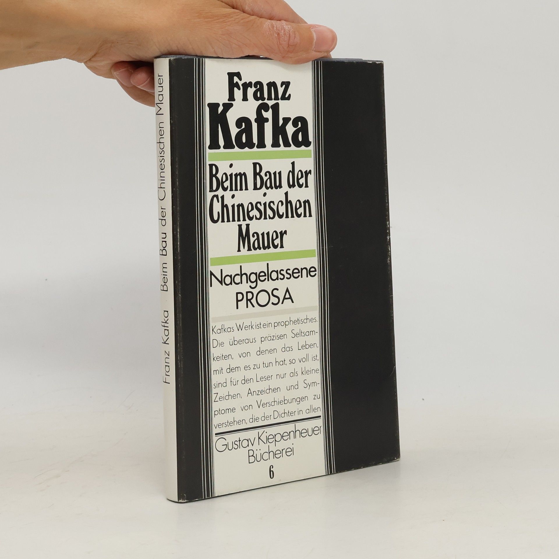 Franz Kafka Beim bau der Chinesischen Mauer
