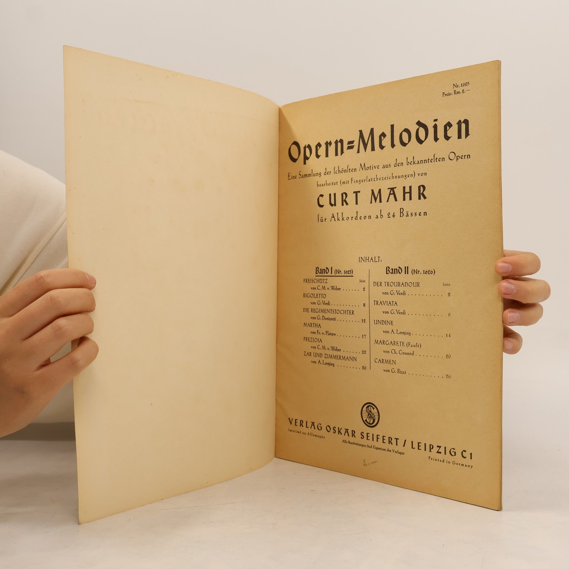 Curt Mahr Opern-Melodien