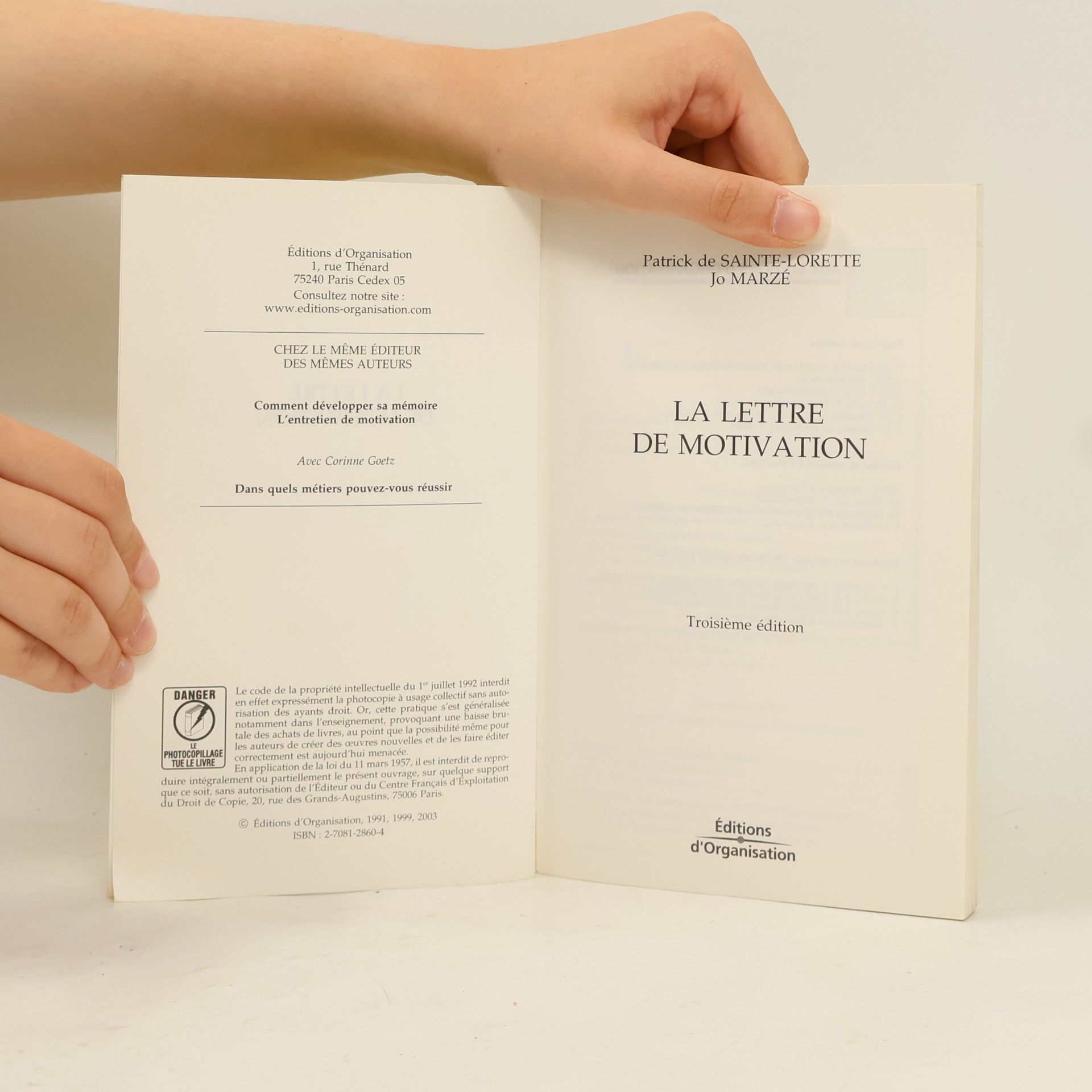 Patrick de Sainte-Lorette La Lettre de motivation. 3ème édition