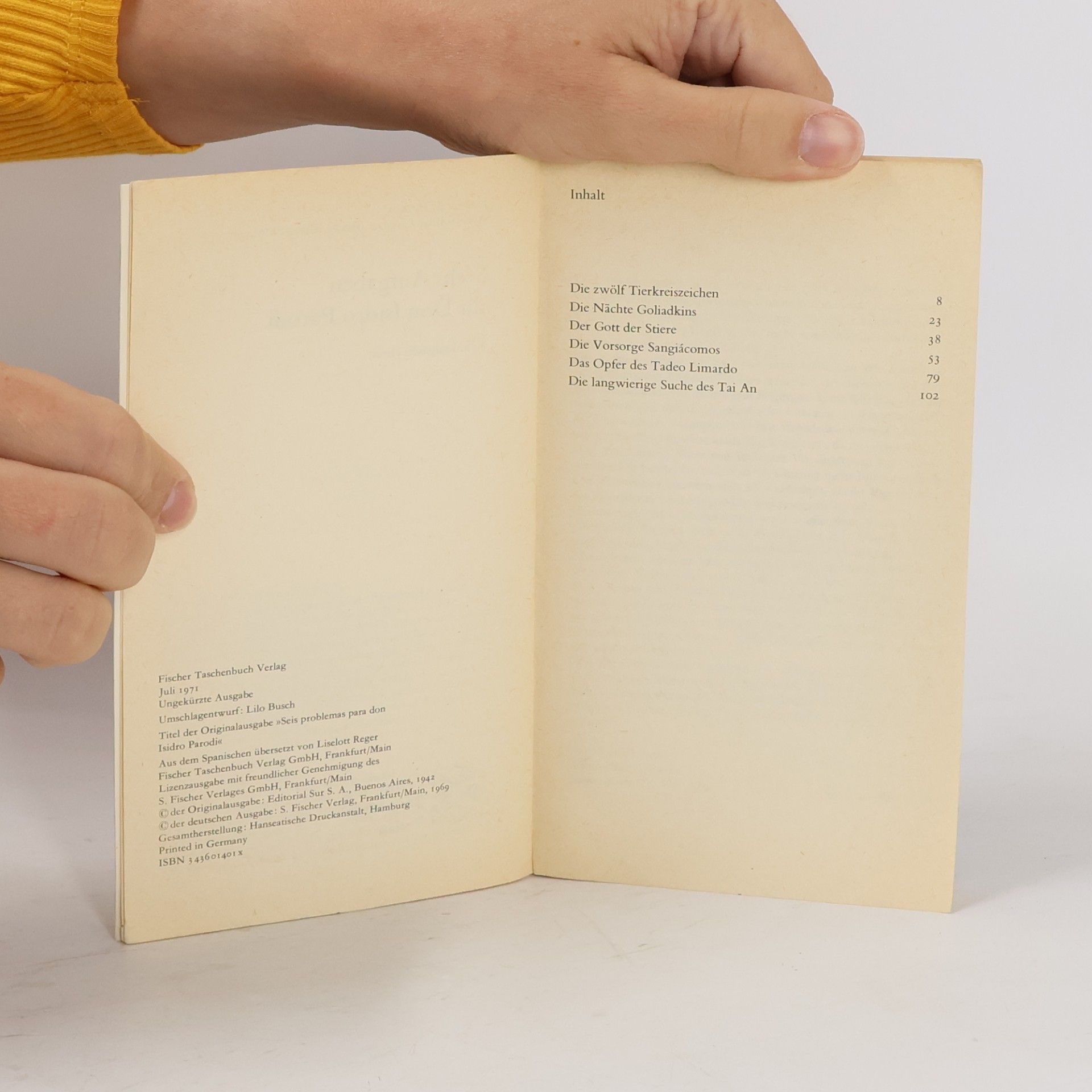 Jorge Luis Borges Sechs Aufgaben für Don Isidro Parodi