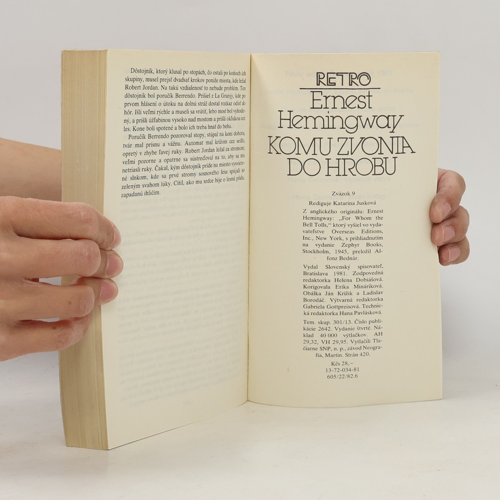 Ernest Hemingway Komu zvonia do hrobu