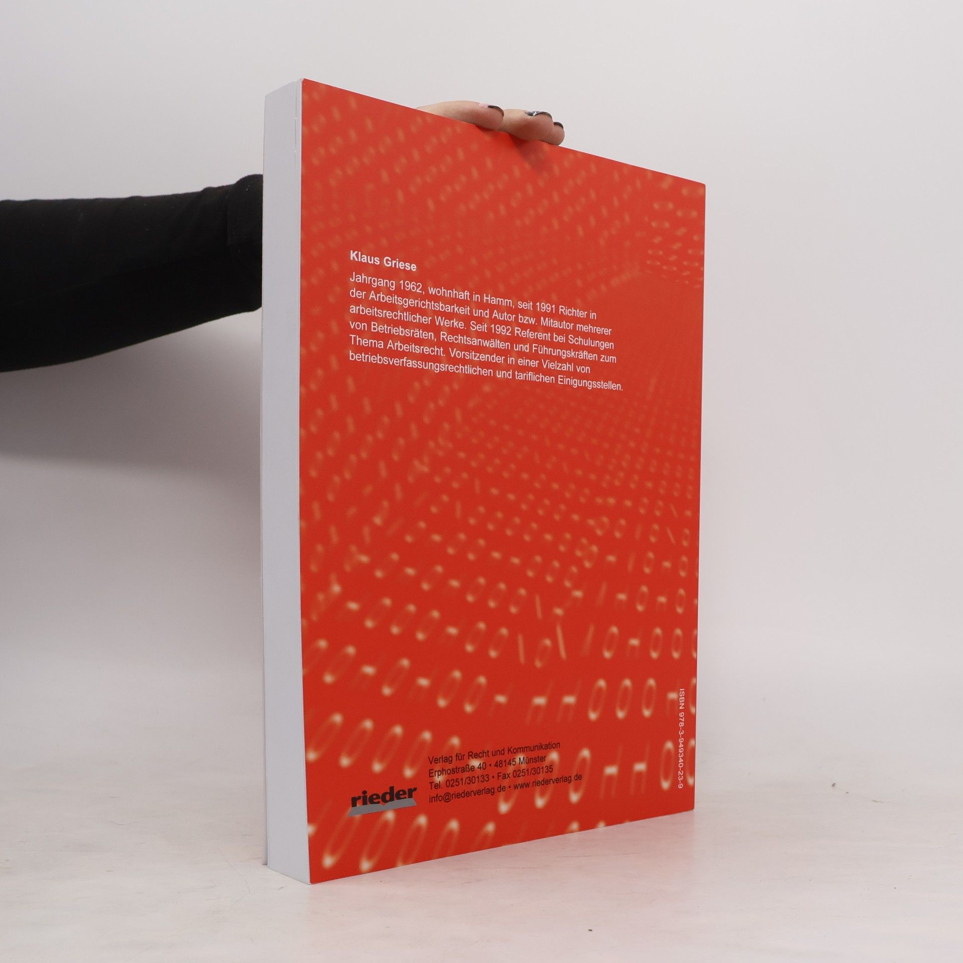 Klaus Griese Formular- und Musterhandbuch für die Betriebsratspraxis