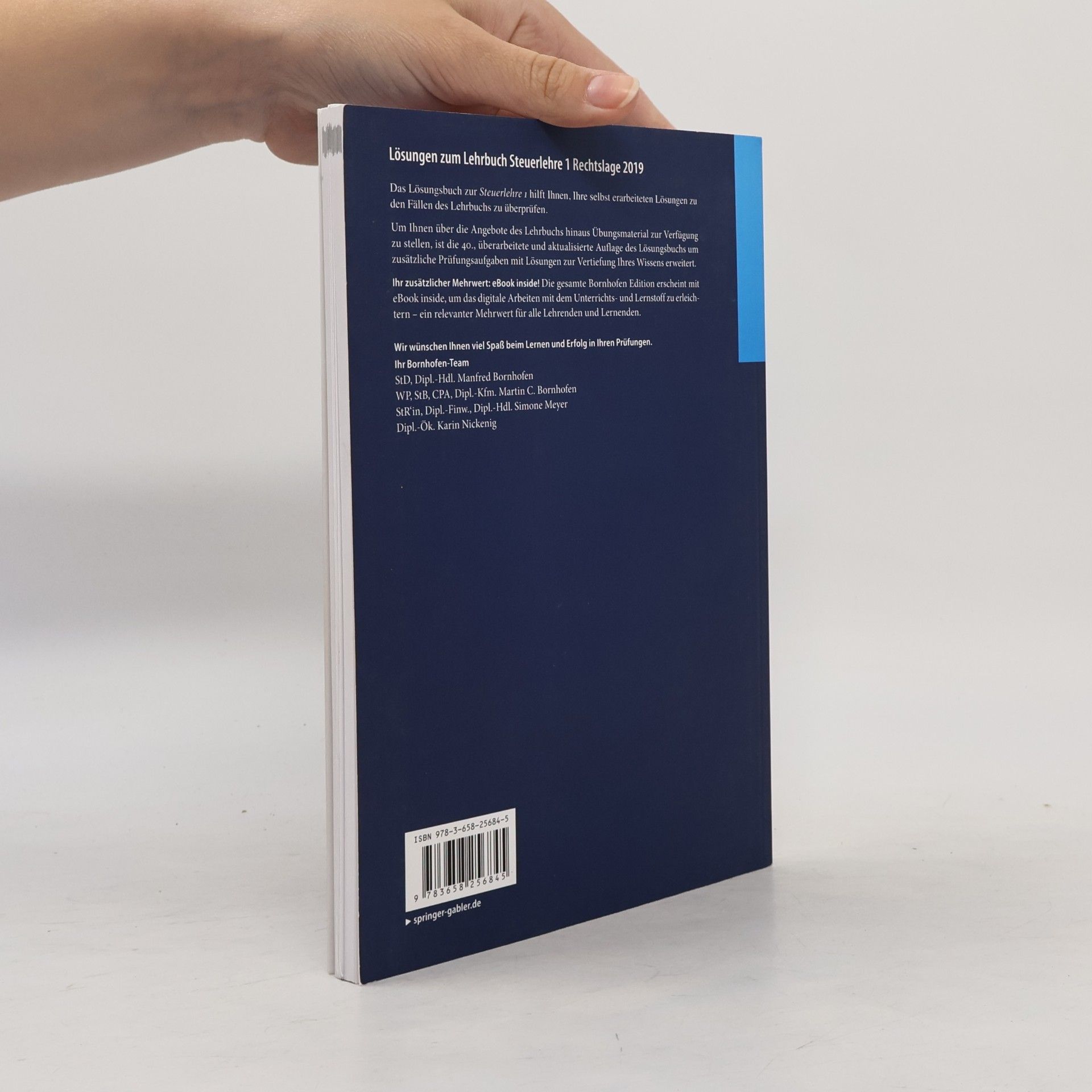Manfred Bornhofen Bornhofen Steuerlehre 1 LÖ: Lösungen zum Lehrbuch Steuerlehre 1 Rechtslage 2019