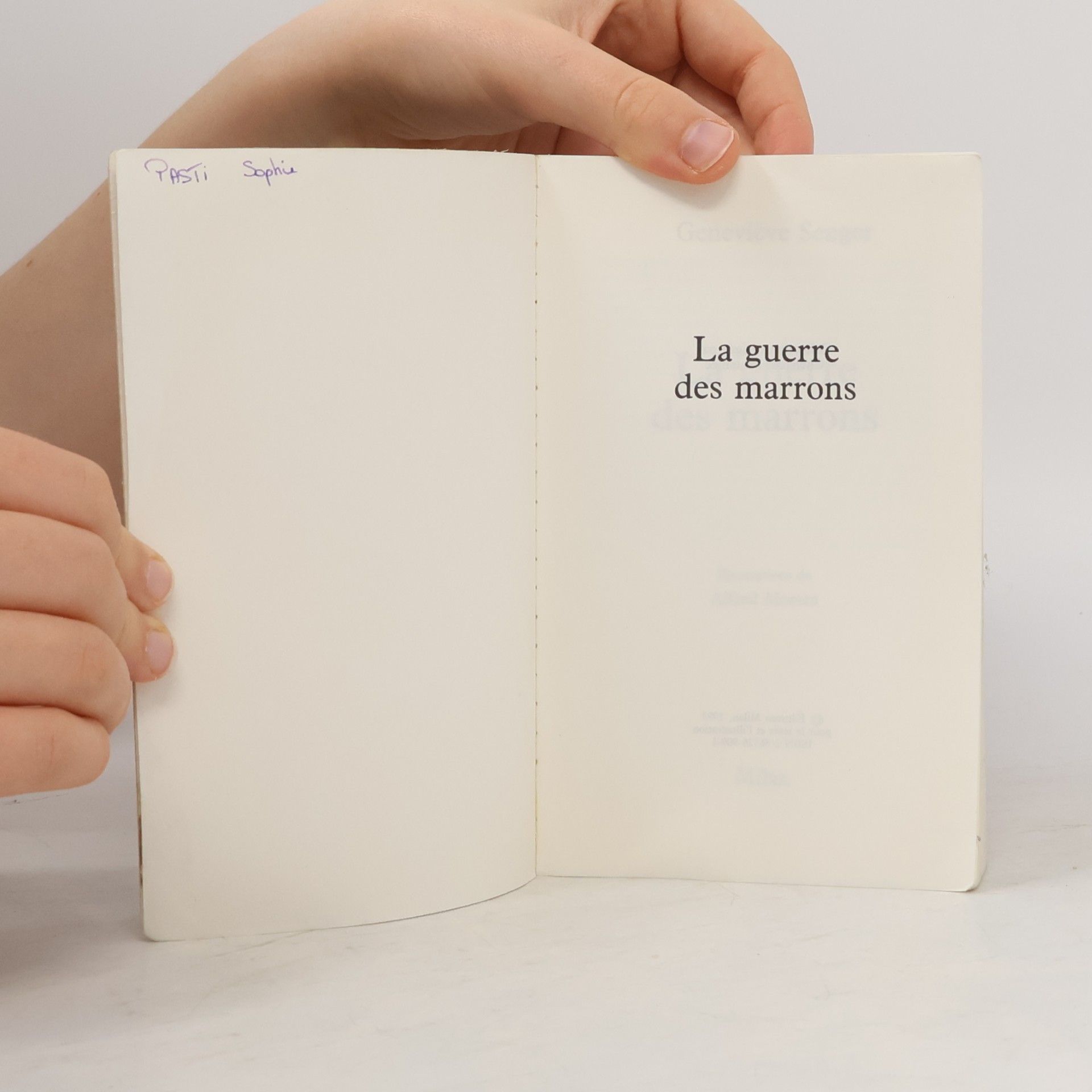 Geneviève Senger La guerre des marrons