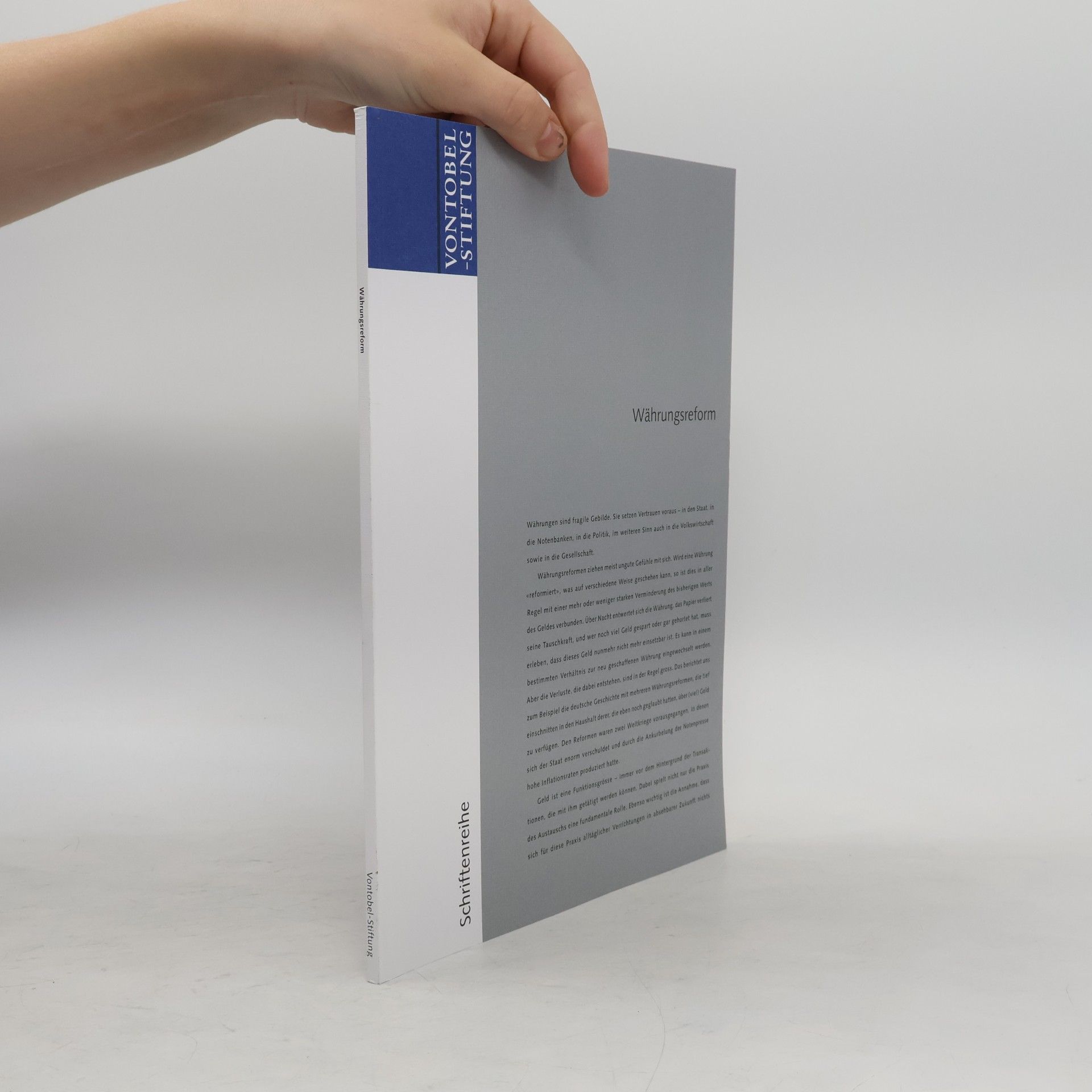 kolektiv Vontobel-Stiftung. Währungsreform