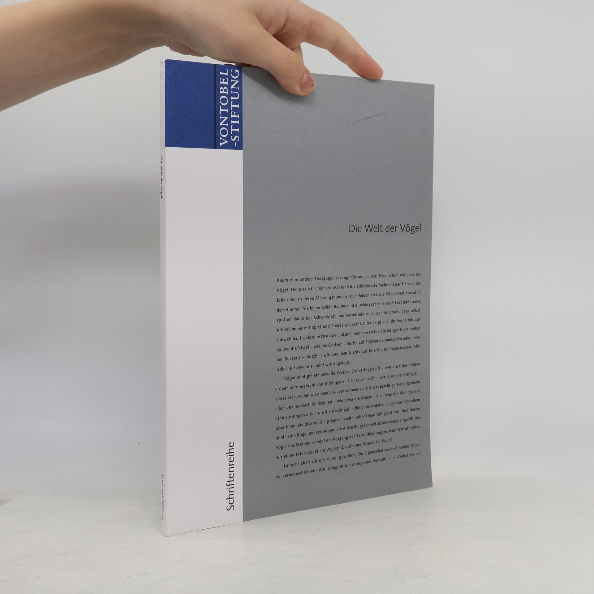 kolektiv Vontobel-Stiftung Schriftenreihe. Die Welt der Vögel