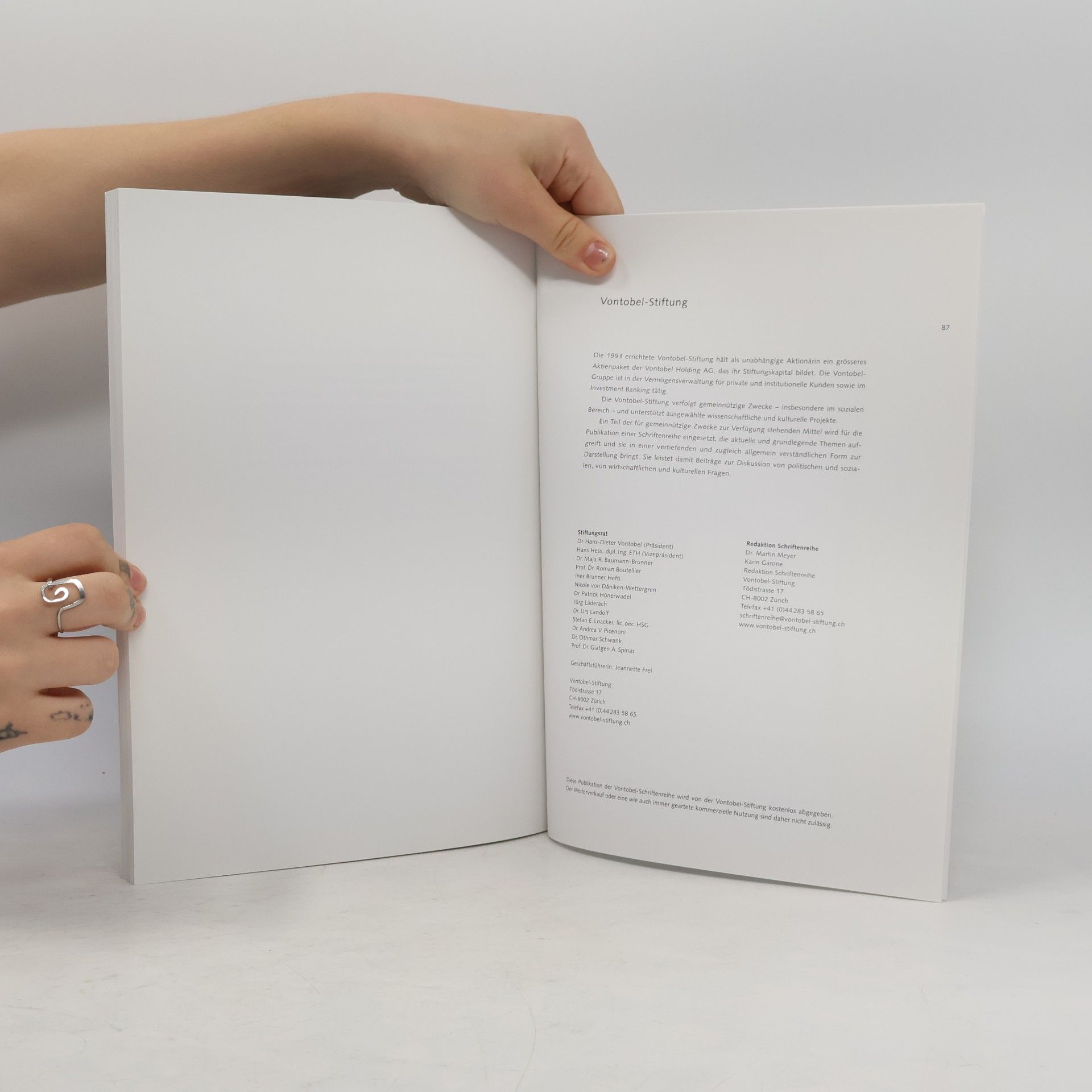 kolektiv Vontobel-Stiftung Schriftenreihe. Die Welt der Vögel